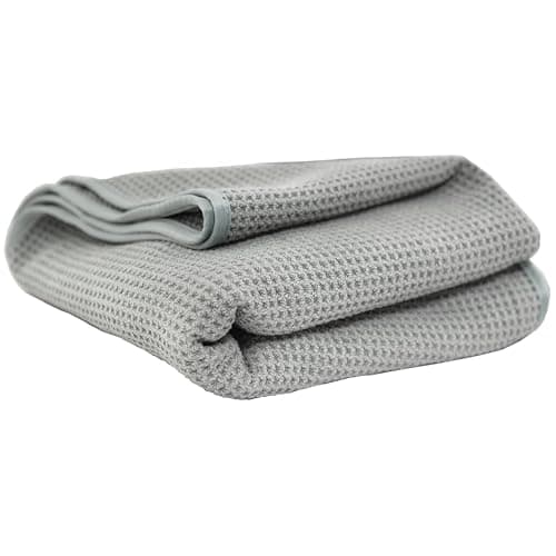 Chemical Guys Waffle Weave Gray Matter Microfiber Drying Towel