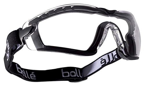 Bollé 254-CB-40091 Cobra Dust Goggle (Clear Anti-Fog, Strap + Foam)