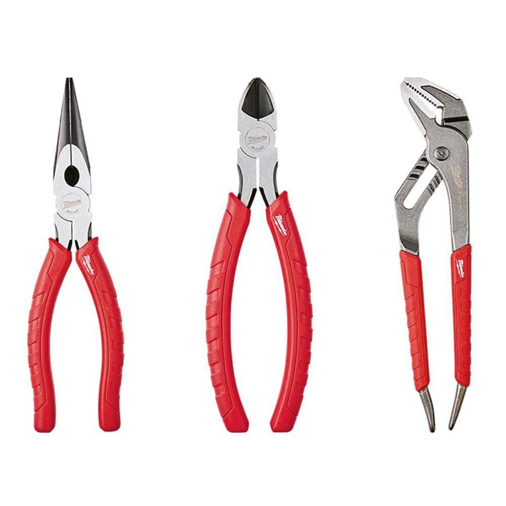 Milwaukee Pliers Set Alloy Steel 3-Piece