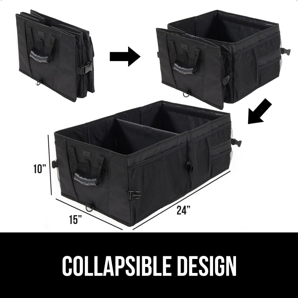 Gorilla Grip Large Capacity Collapsible Car Trunk Organizer