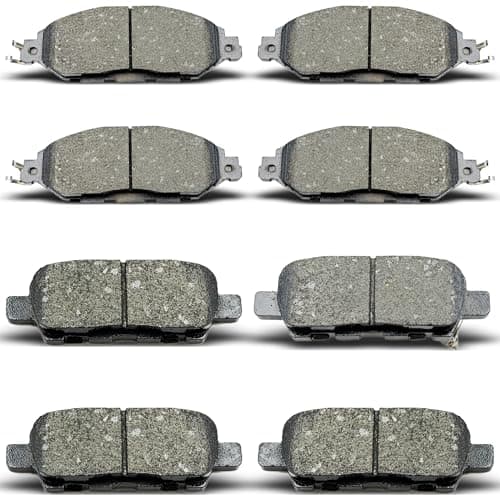 RevivaParts Front Rear Ceramic Brake Pads 8-Piece Set (D1415/D1649)