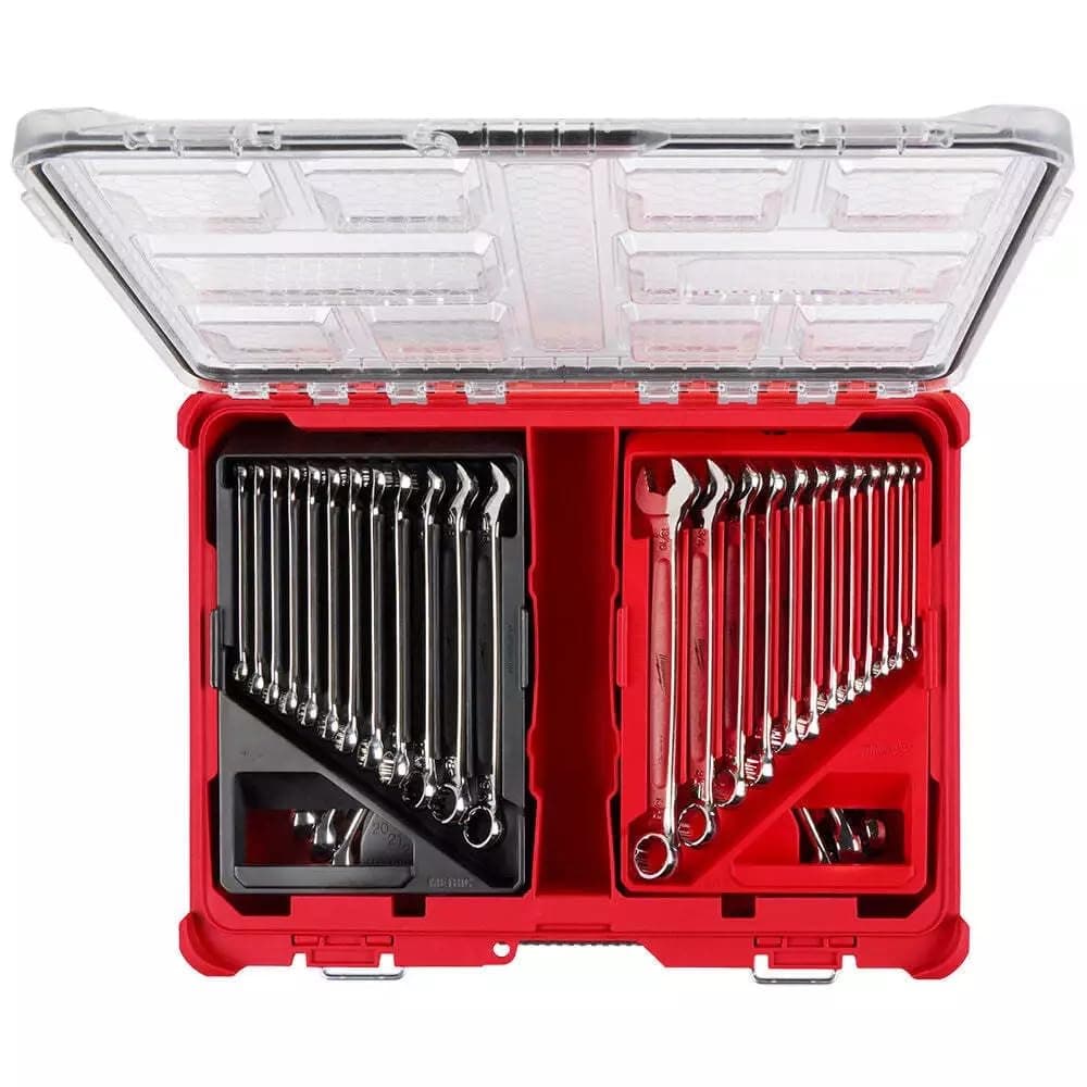 Milwaukee 48-22-9485 30-Piece Metric & SAE Combination Wrench Set with PACKOUT Organizer