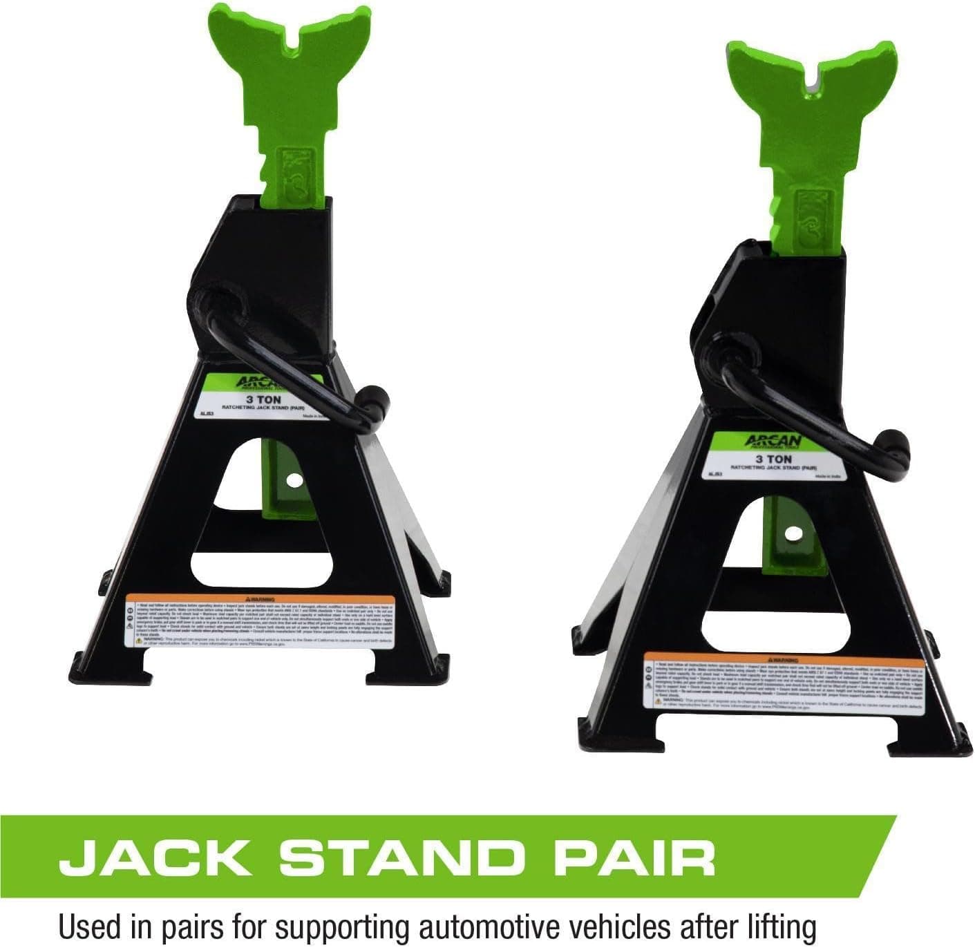 ARCAN ALJS3 3-Ton Ratcheting Jack Stands (Pair)
