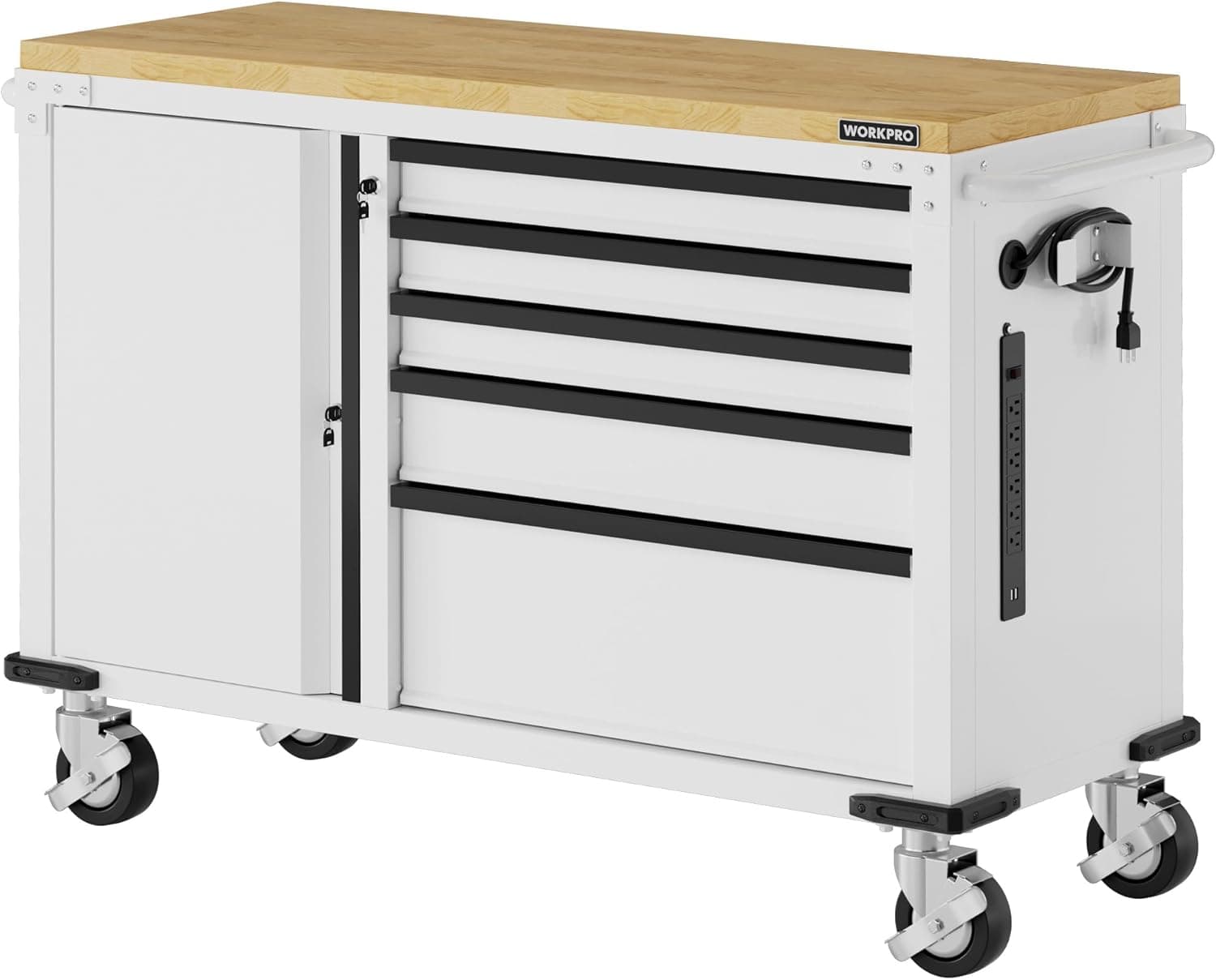 WORKPRO 52 in. x 20 in. 5-Drawer Rolling Tool Chest