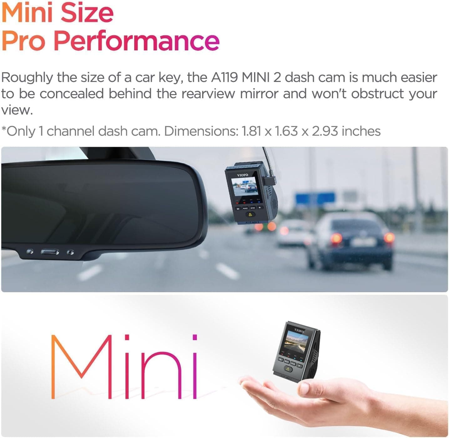 VIOFO Dash Cam A119 Mini 2