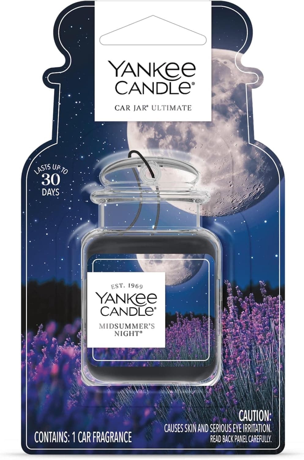 Yankee Candle Car Jar Ultimate Hanging Air Freshener, MidSummer's Night