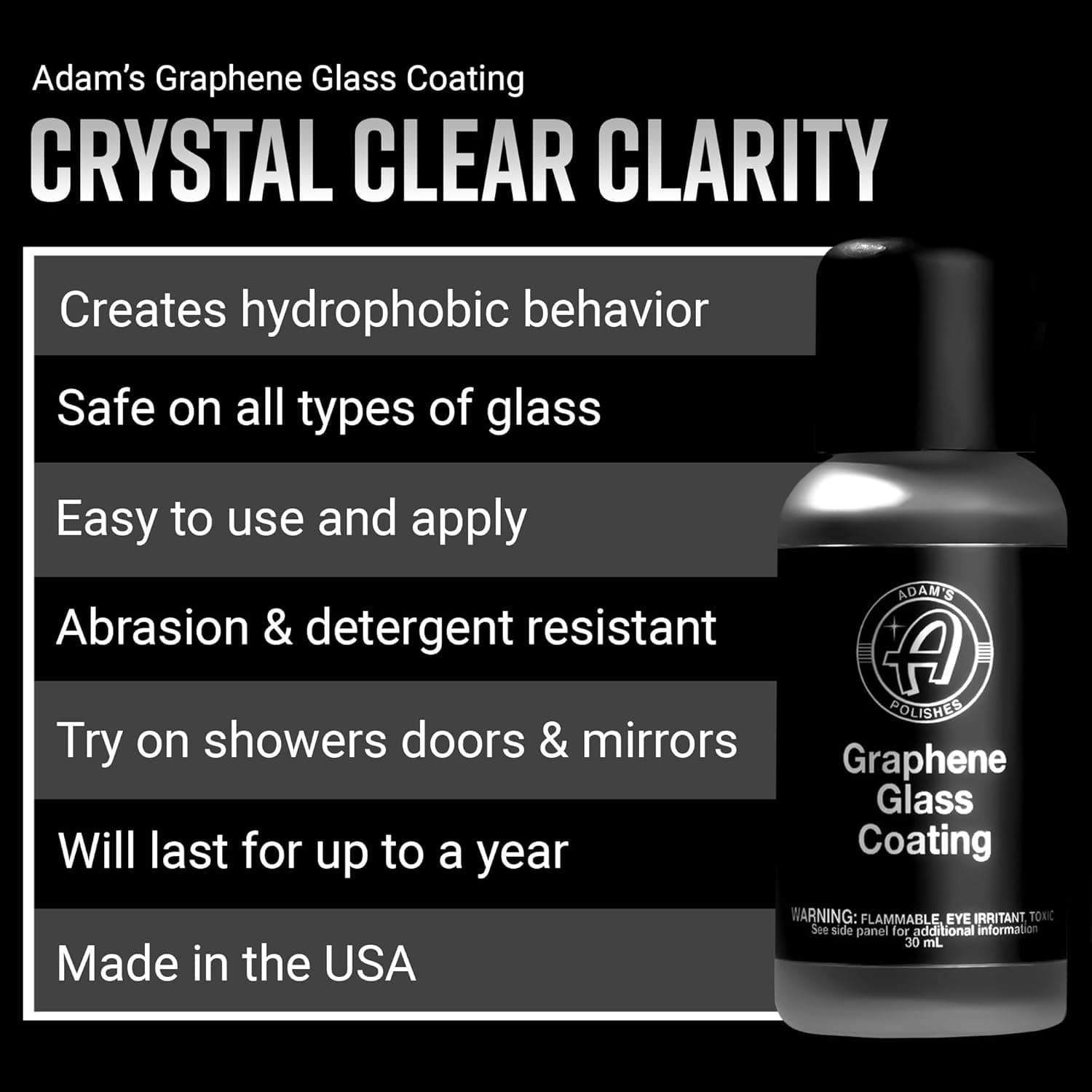 Adam's Polishes Graphene Glass Coating