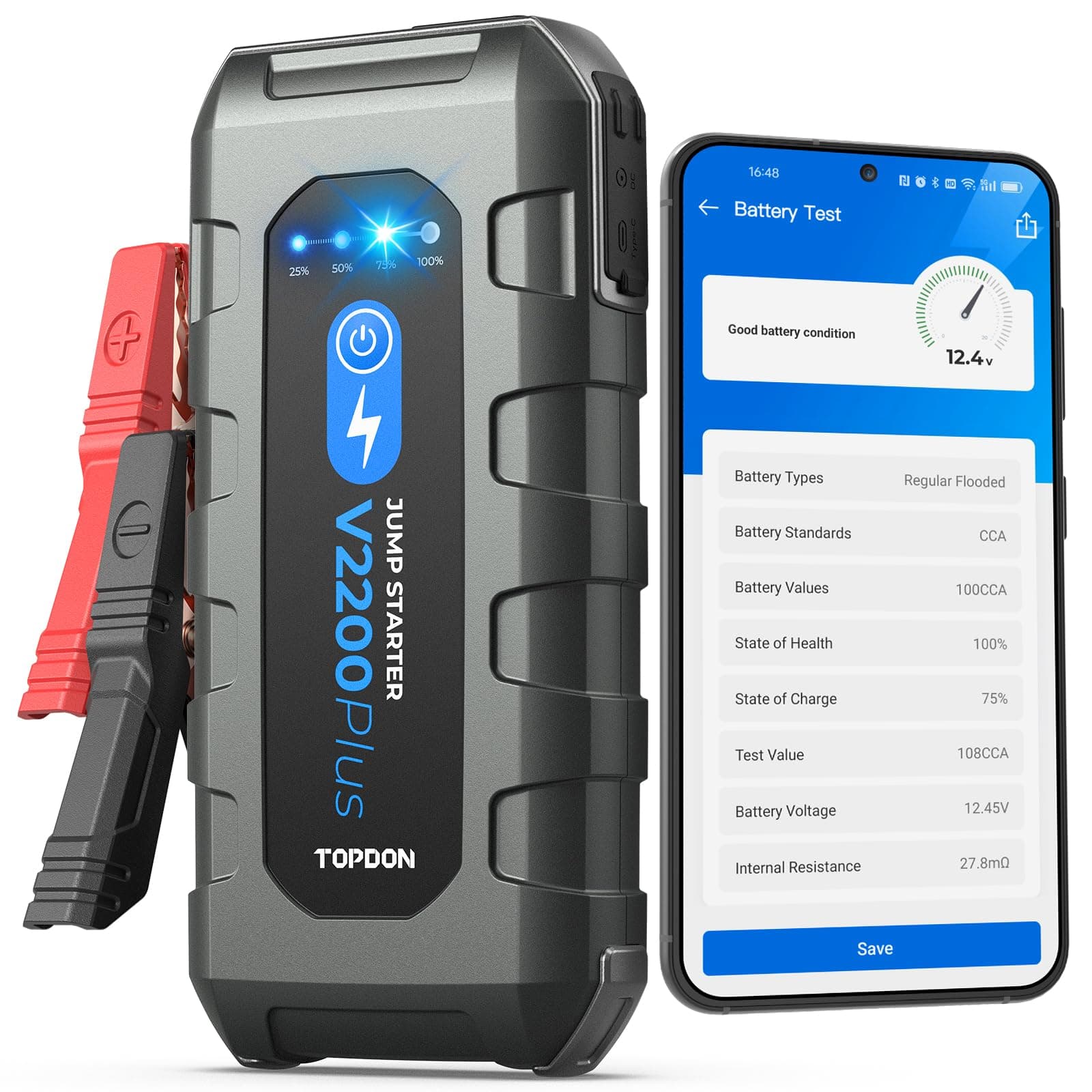 TOPDON V2200Plus Jump Starter
