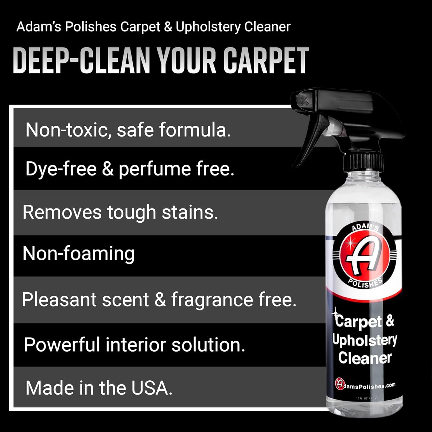 Adam's Polishes Carpet & Upholstery Cleaner