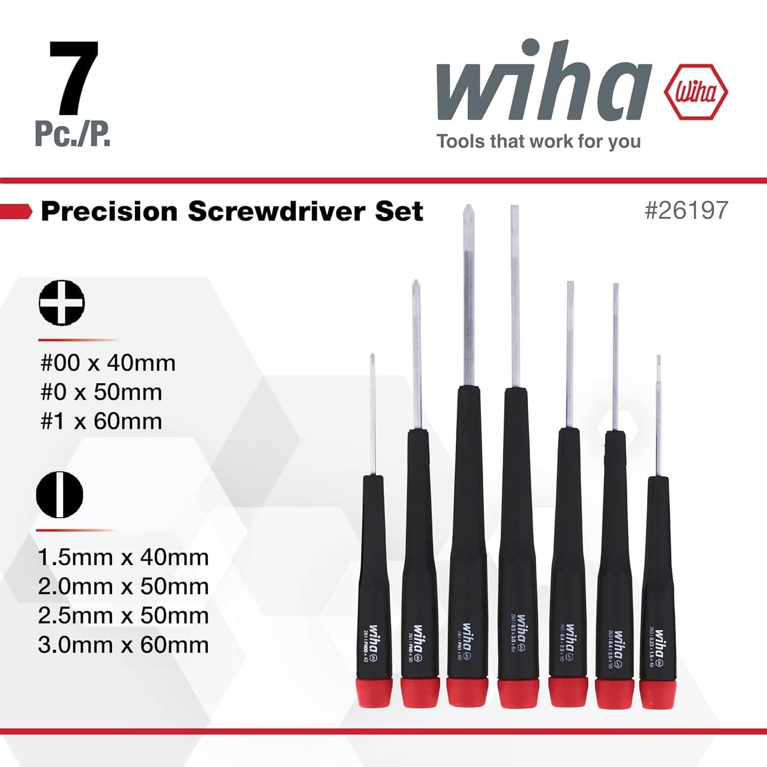 Wiha PicoFinish 7-Piece Precision Screwdriver Set