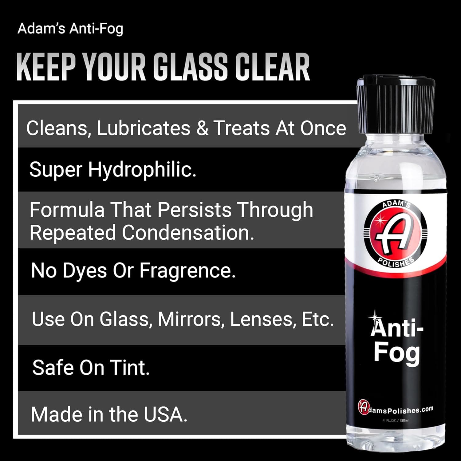 Adam's Polishes Anti-Fog Solution