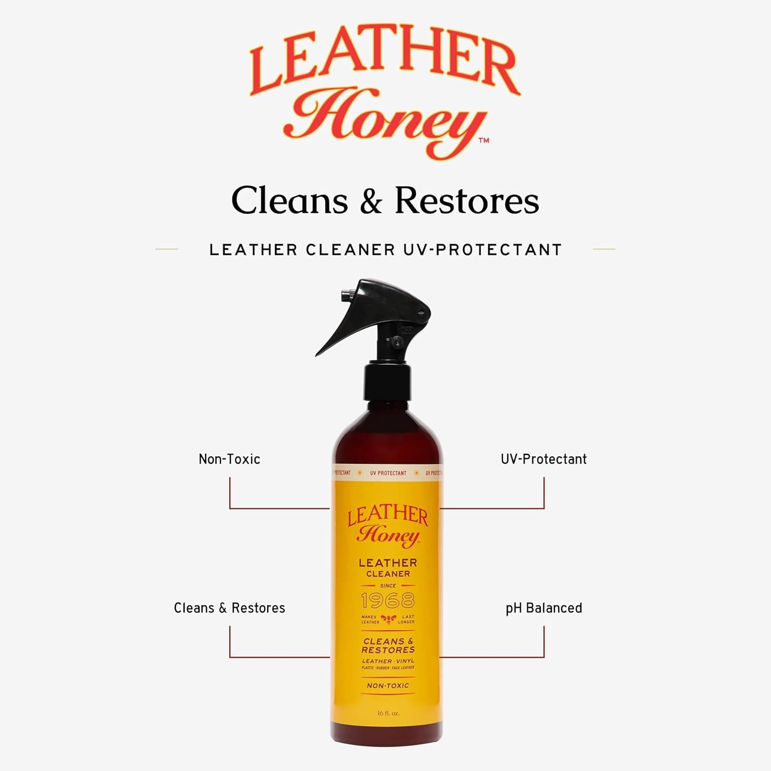 Leather Honey Leather Cleaner Spray with Protectant