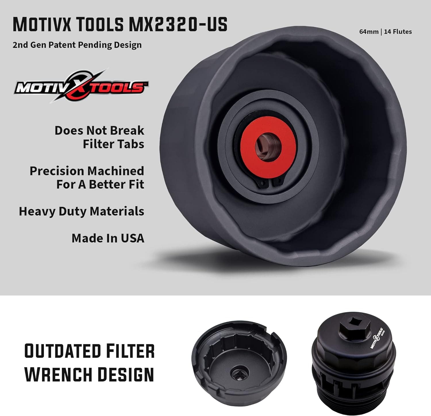 Motivx Tools MX2320 Oil Filter Wrench for Toyota and Lexus