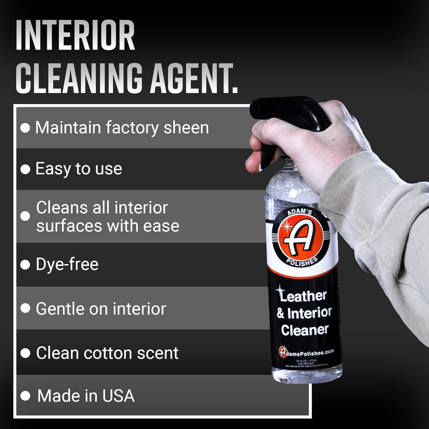 Adam's Polishes Leather & Interior Cleaner