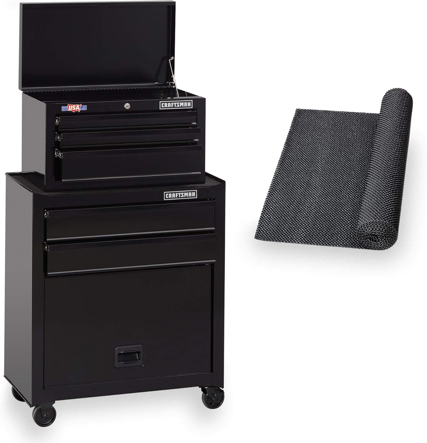 CRAFTSMAN CMST82763BK 26-Inch 5-Drawer Rolling Tool Chest Combo