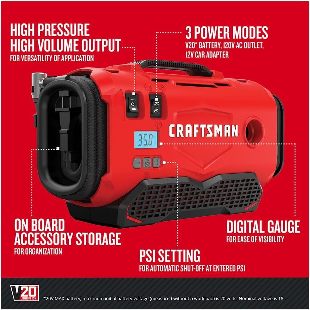 CRAFTSMAN V20 Tire Inflator