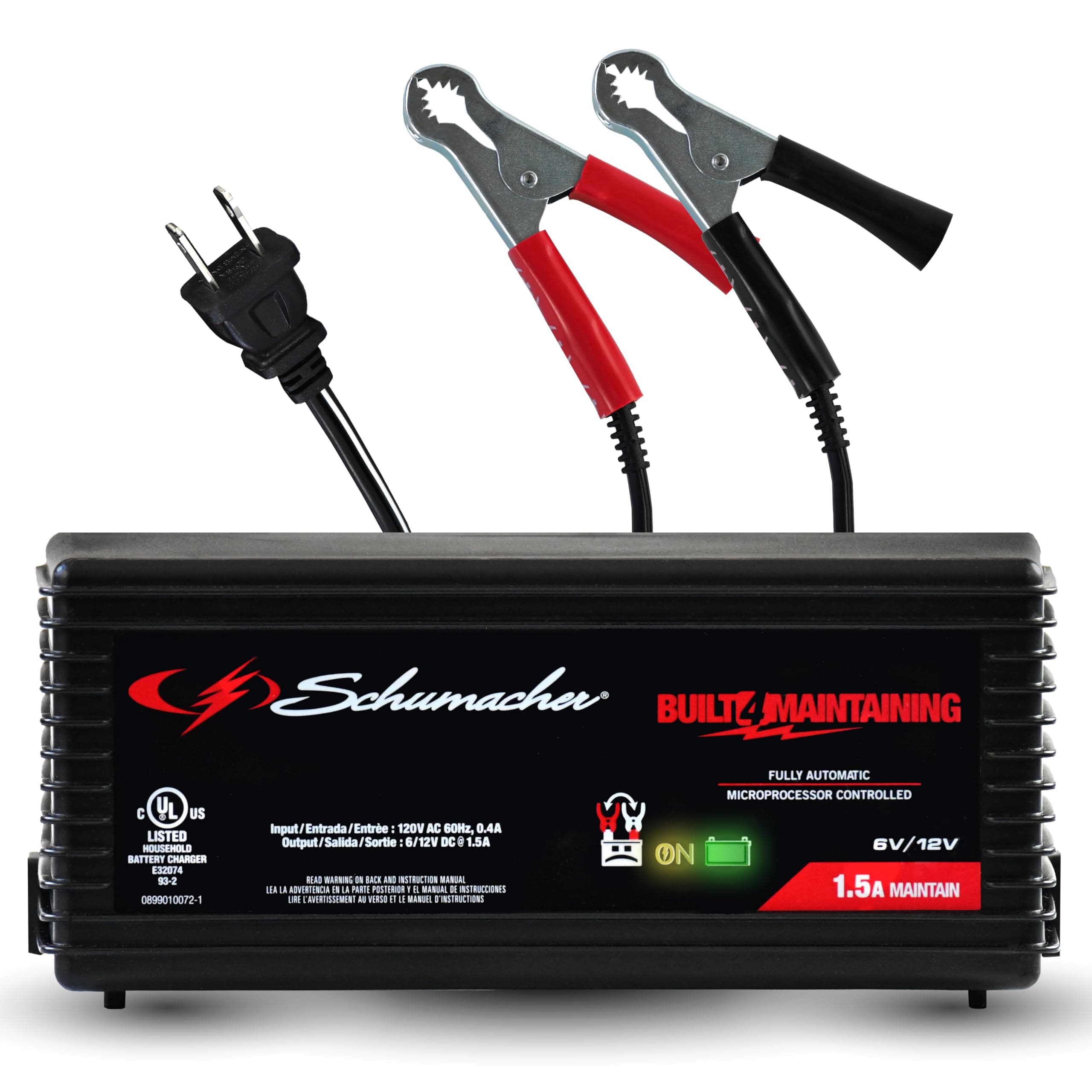 Schumacher Electric SC1355 1.5A 3-in-1 Battery Charger and Maintainer
