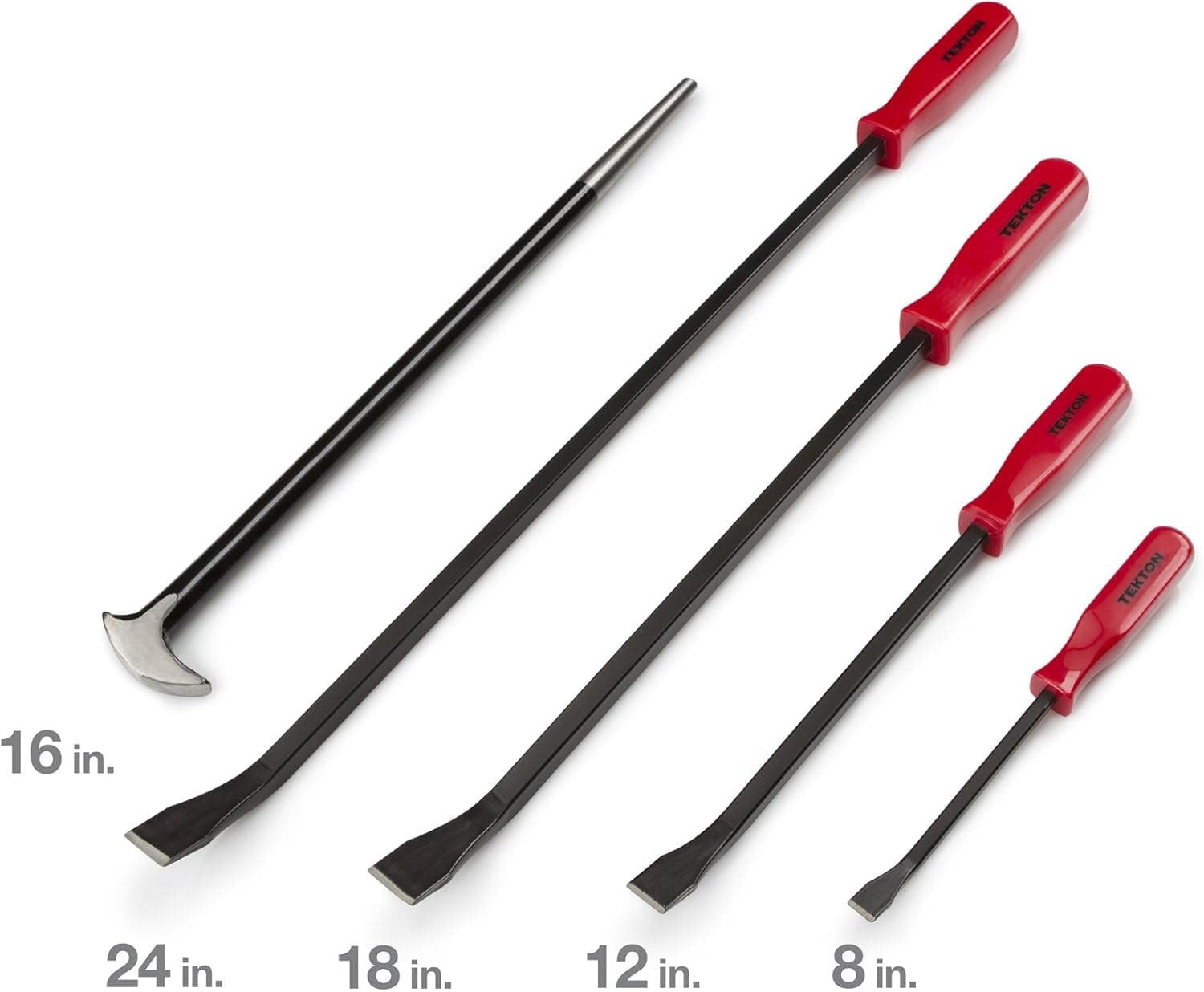 Tekton Pry Bar Set, 5-Piece (8, 12, 16, 18, 24 in.)