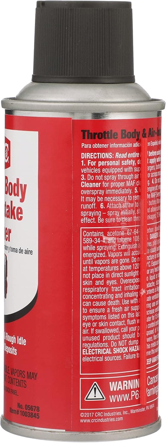CRC Throttle Body & Air Intake Cleaner 05678 (5 oz single-use aerosol)