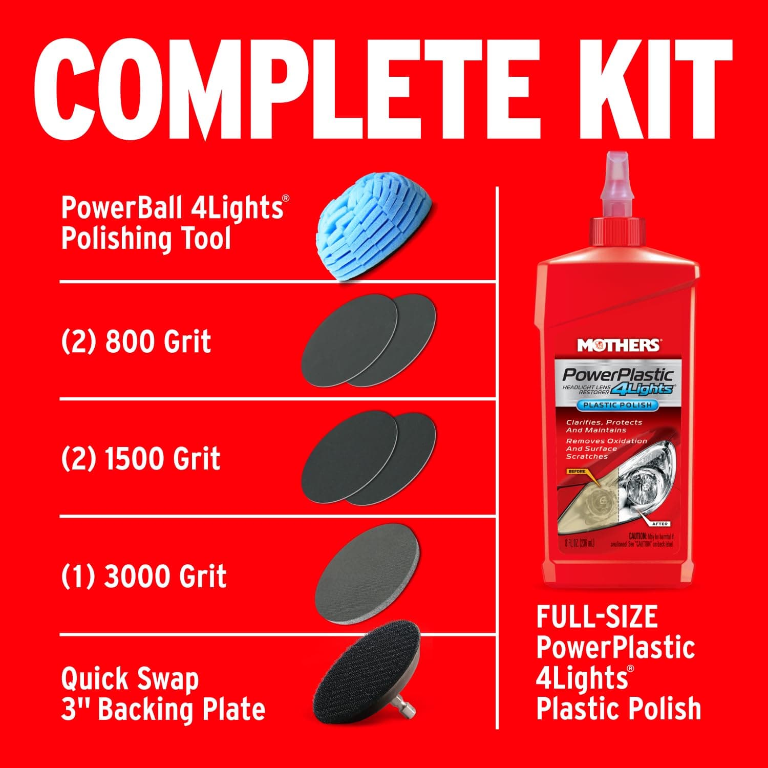 Mothers NuLens Headlight Renewal Kit (07251)