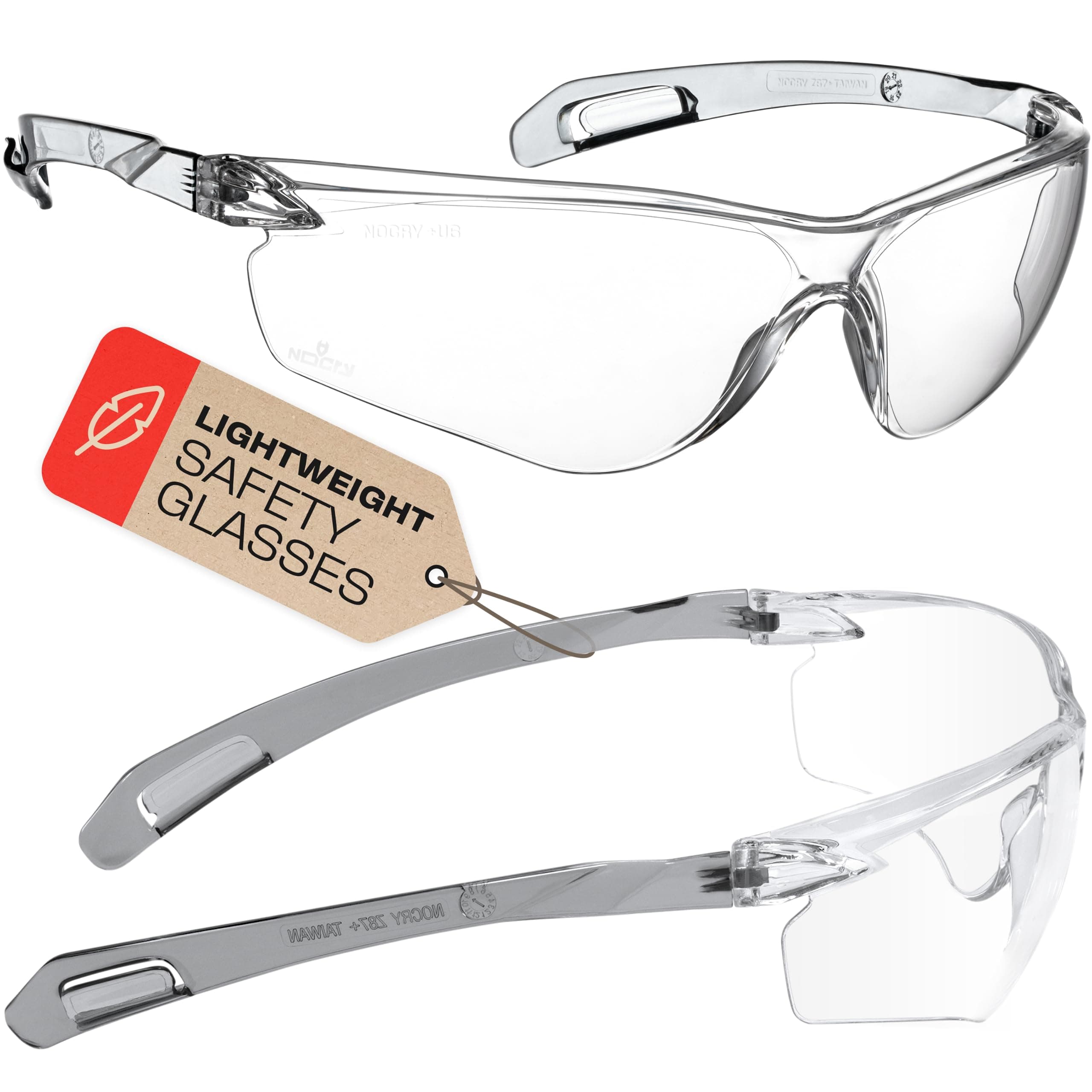NoCry Anti-Fog Wraparound Safety Glasses (Clear Lens)
