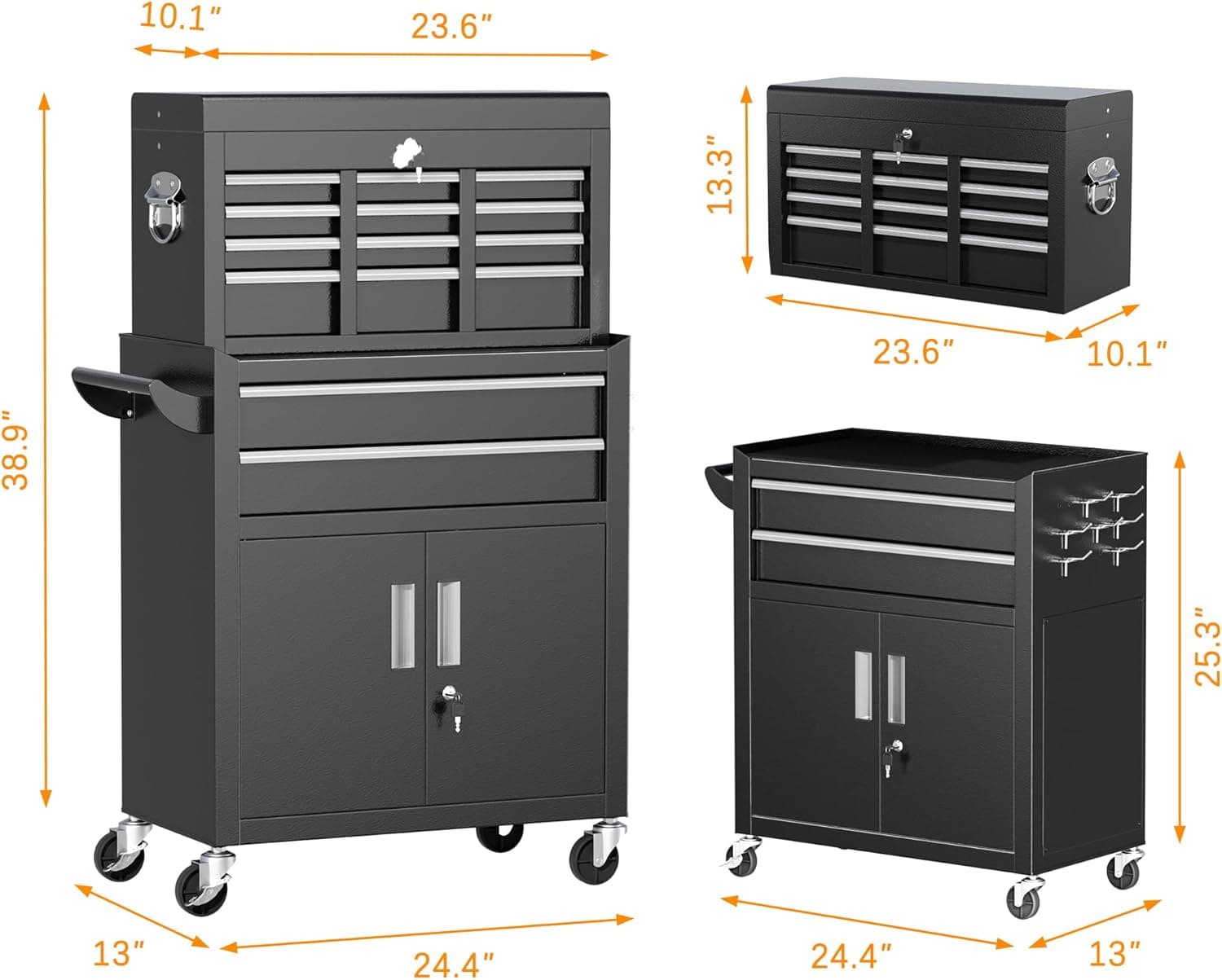 INTERGREAT 8-Drawer Rolling Tool Chest