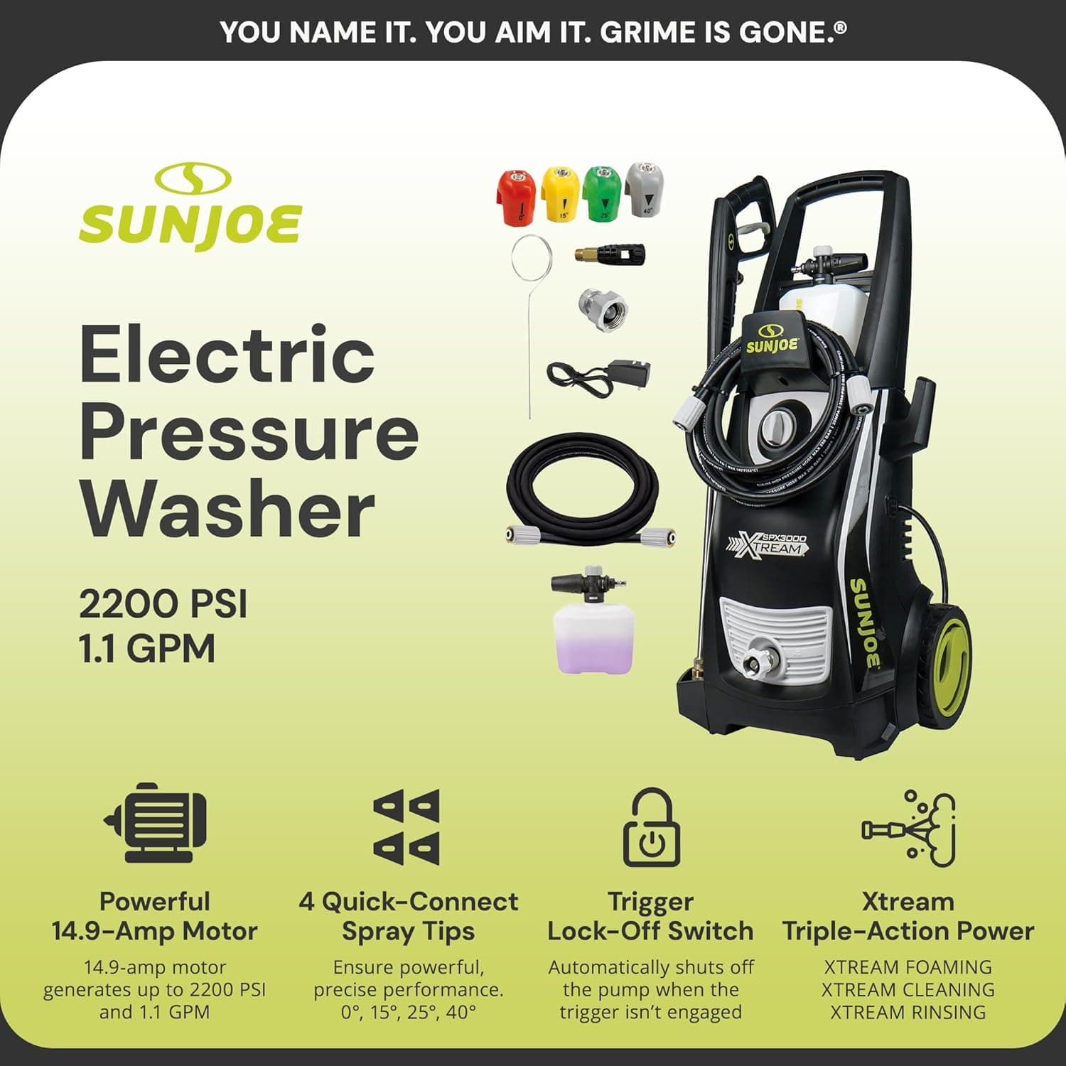 Sun Joe SPX3000-XT XTREAM Electric Pressure Washer