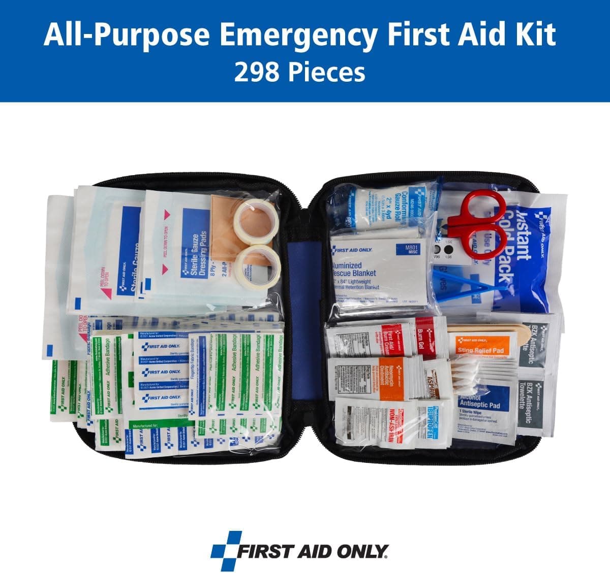 First Aid Only 299-Piece All-Purpose Emergency First Aid Kit (FAO-442)