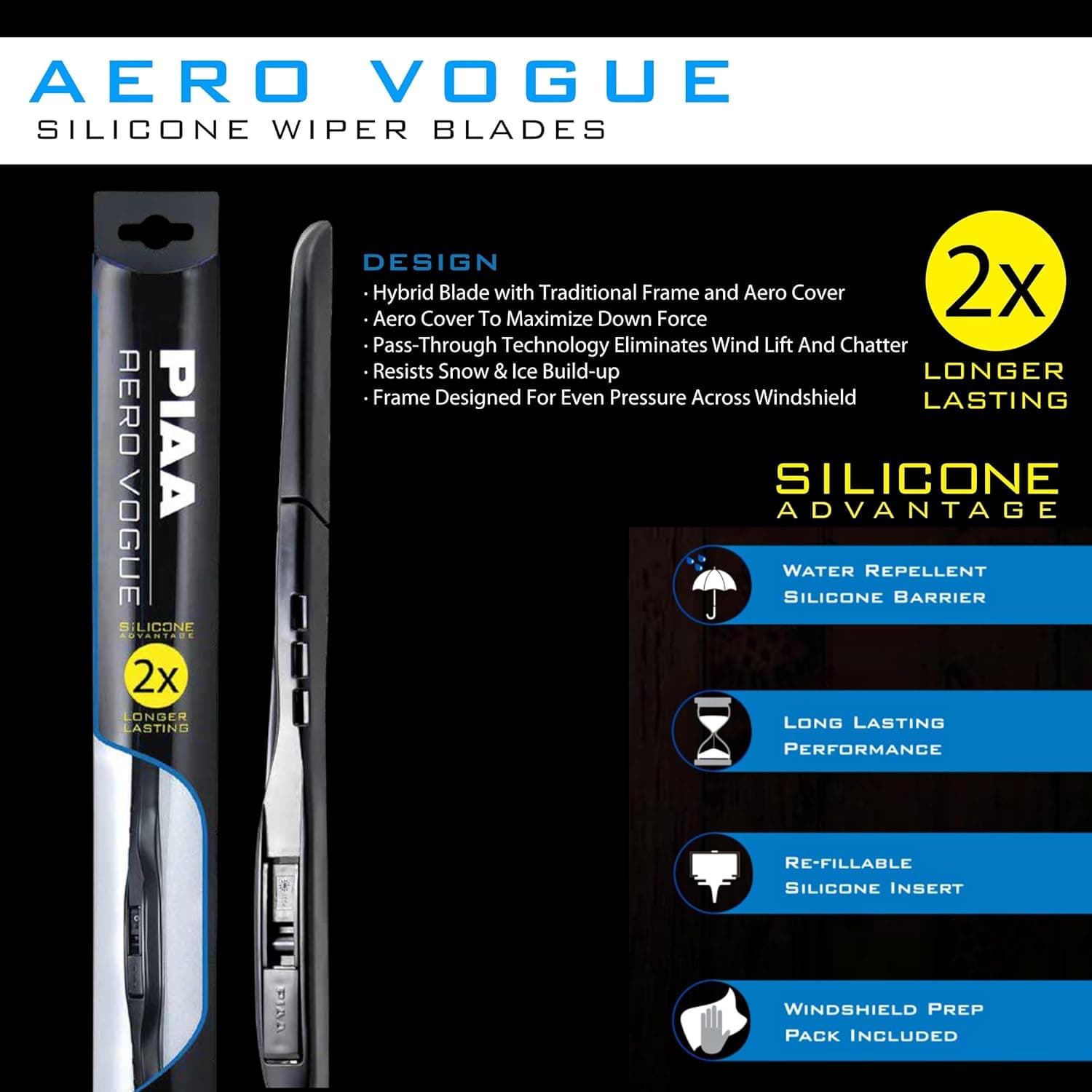 PIAA Aero Vogue Silicone Wiper Blade