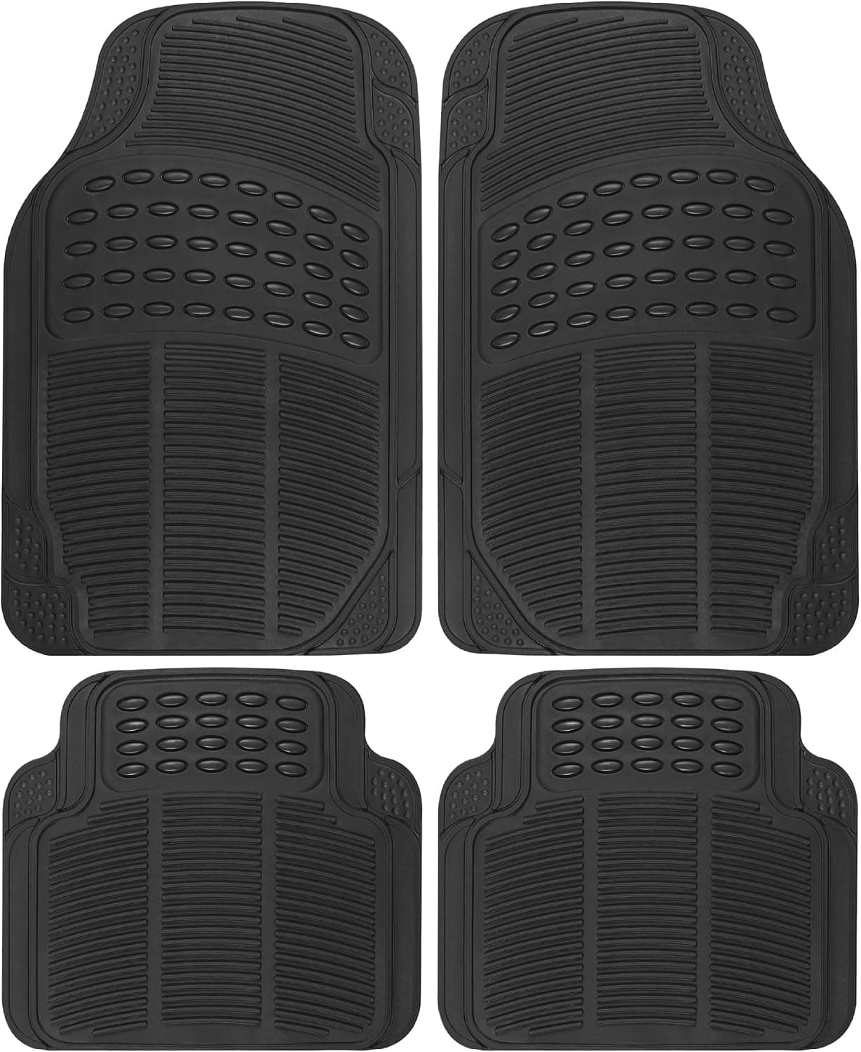 BDK Floor Mats, 4-Piece All-Weather Car Mat with Universal Fit Design