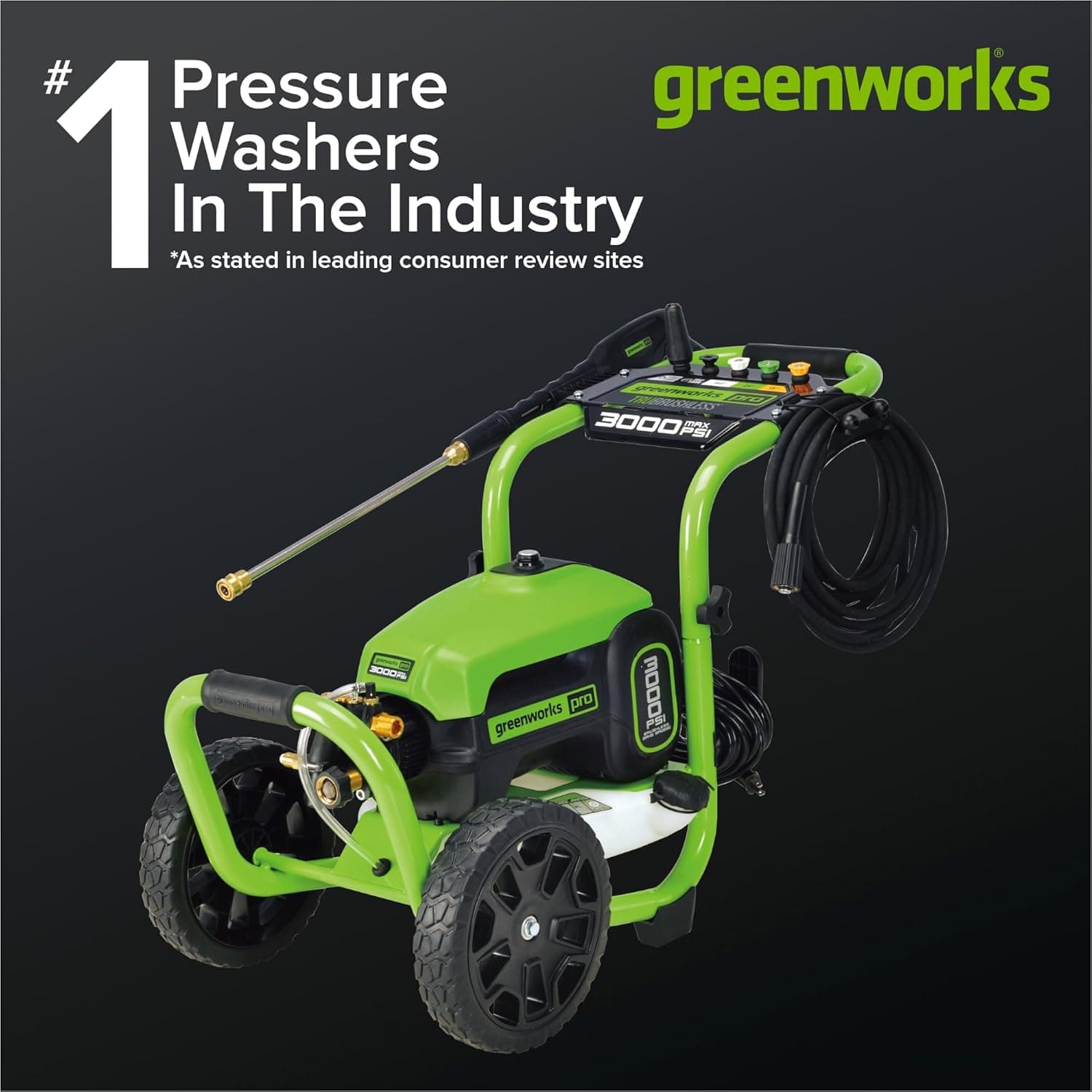 Greenworks PRO GPW3000 Brushless Electric Pressure Washer