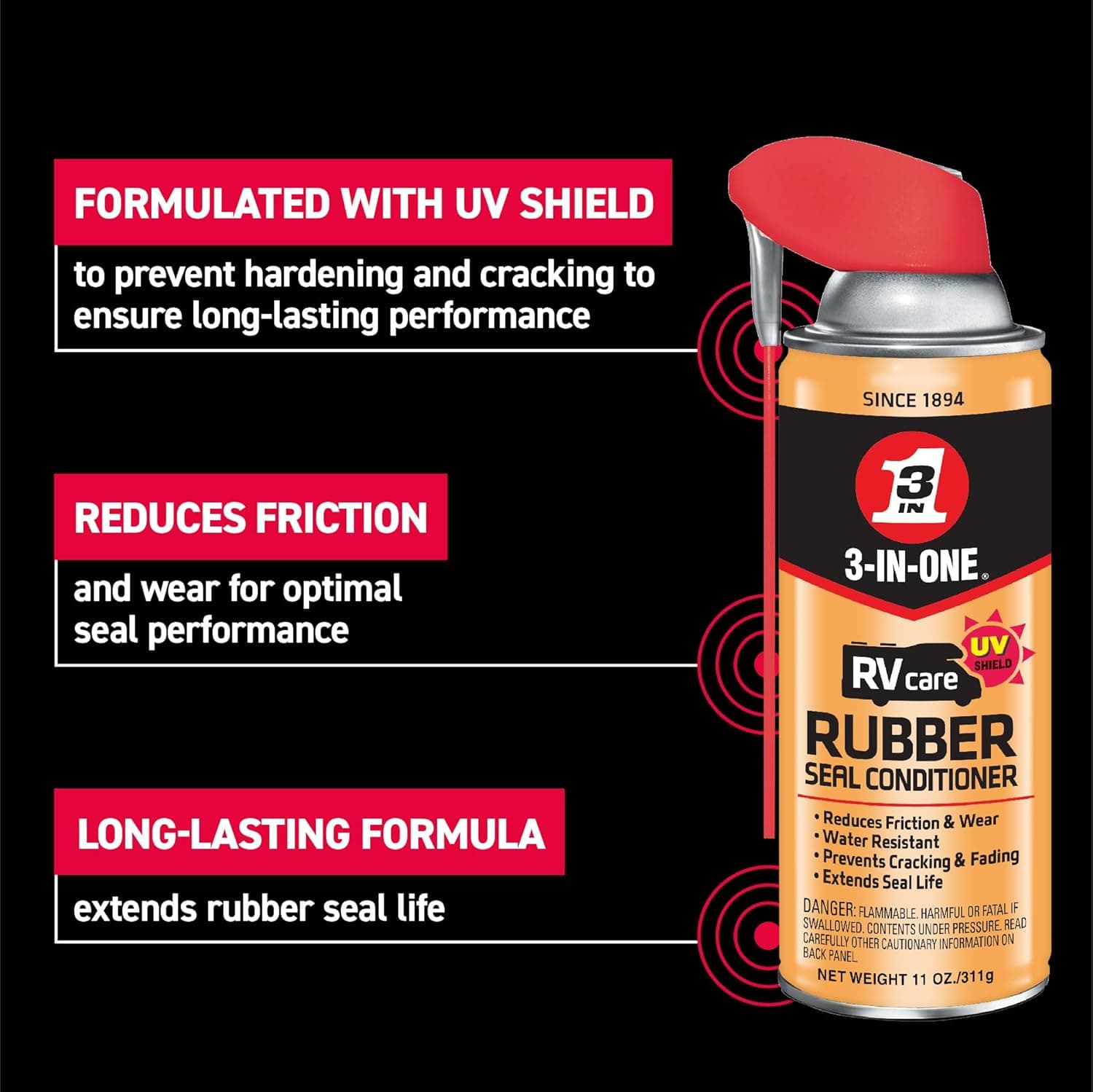3-IN-ONE RVcare Rubber Seal Conditioner with Smart Straw (11 oz)