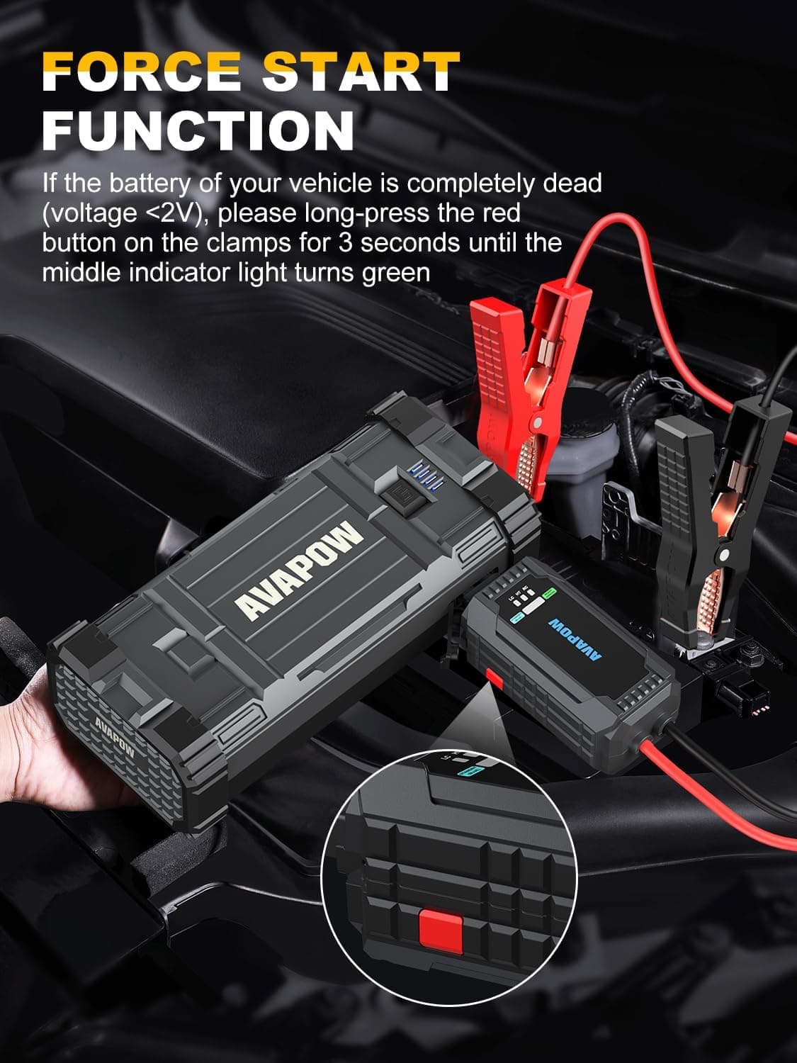 AVAPOW 4000A Jump Starter