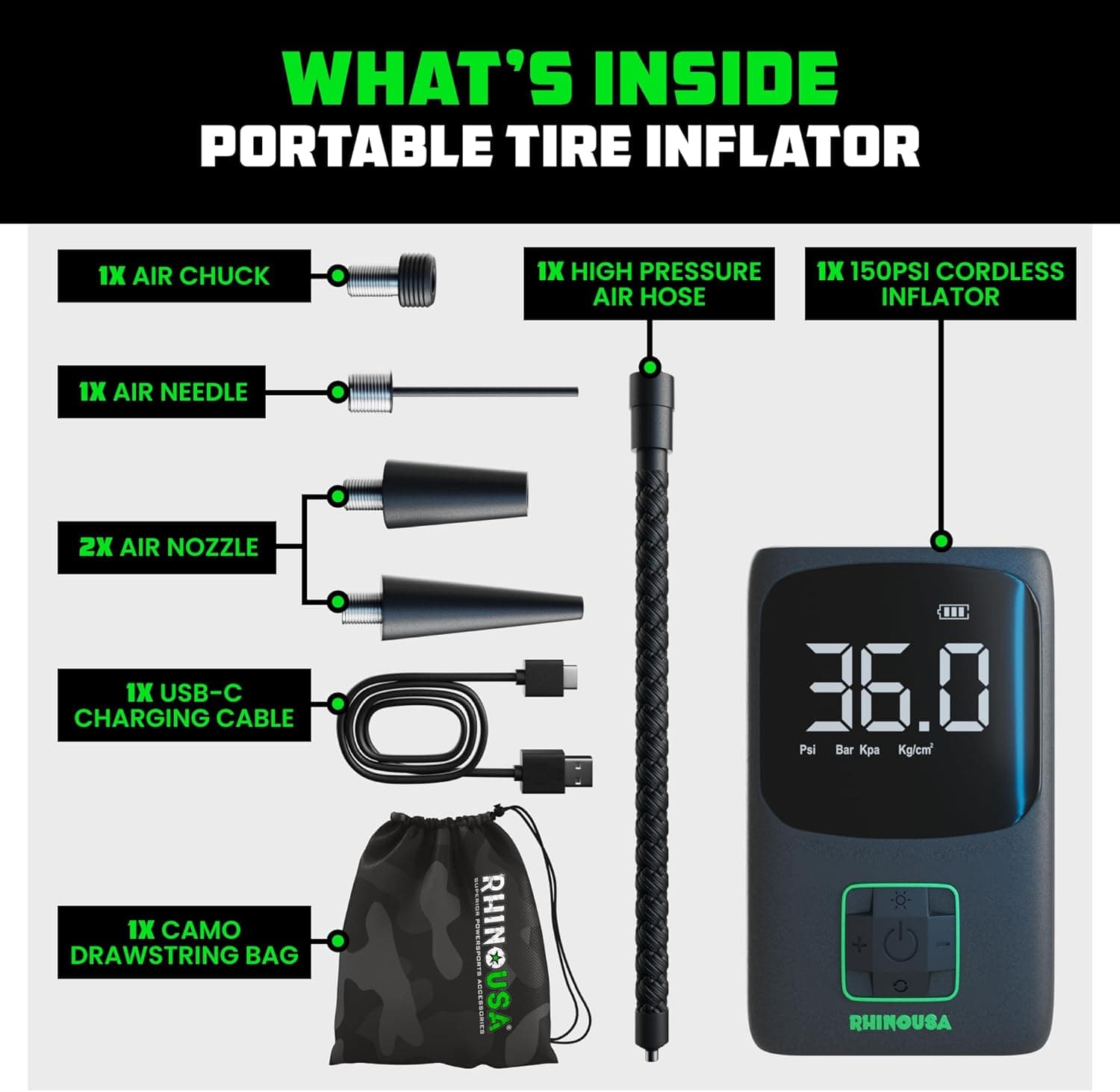 Rhino USA Tire Emergency Kit