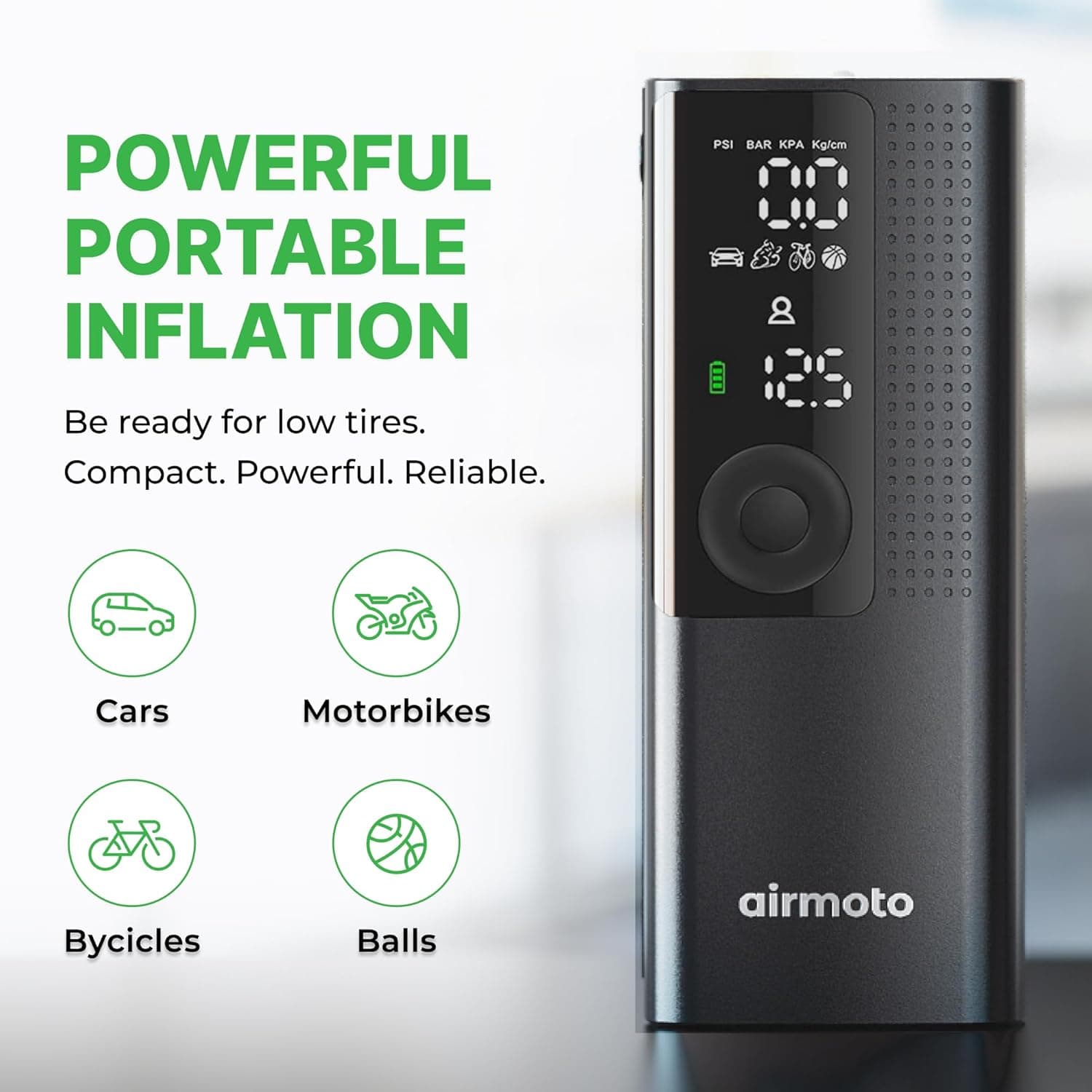 Airmoto Tire Inflator Portable Air Compressor