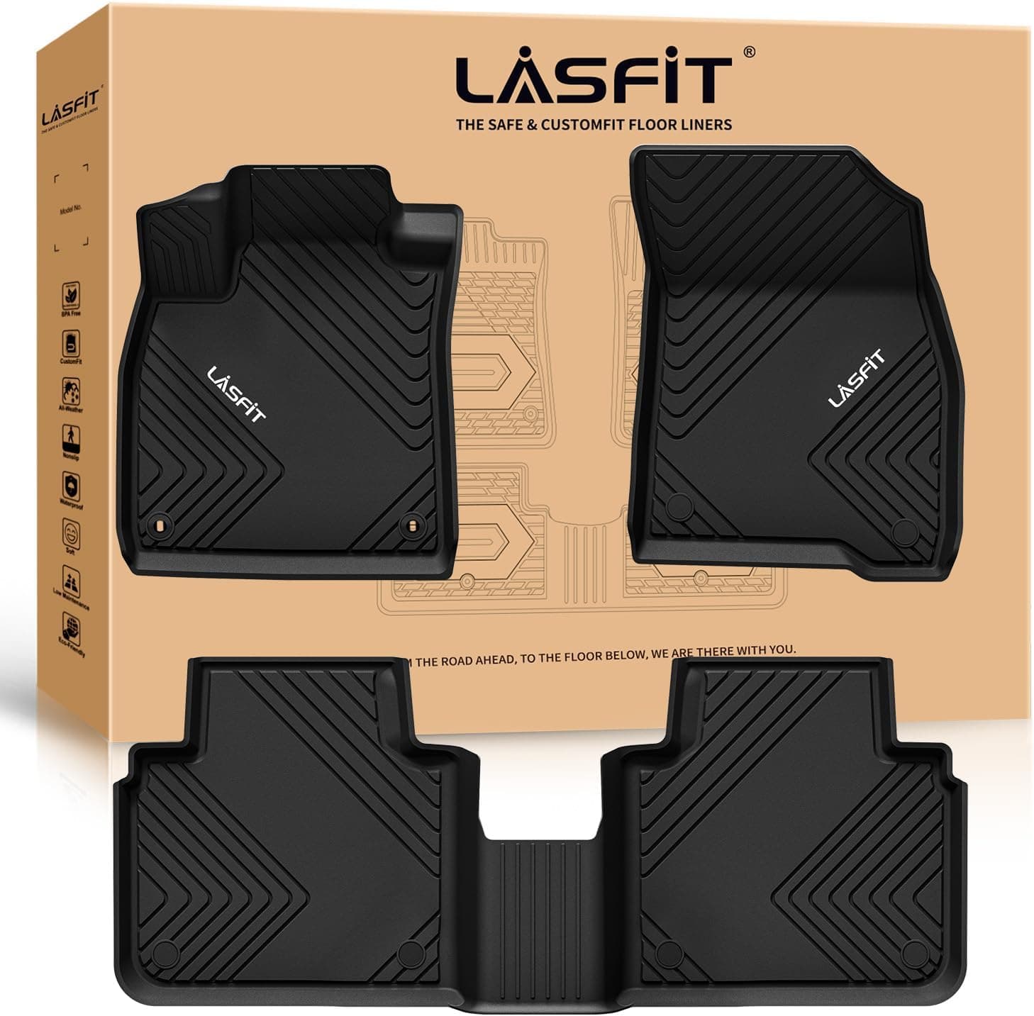 LASFIT All Weather TPE Floor Mats for Honda Accord 2023-2026