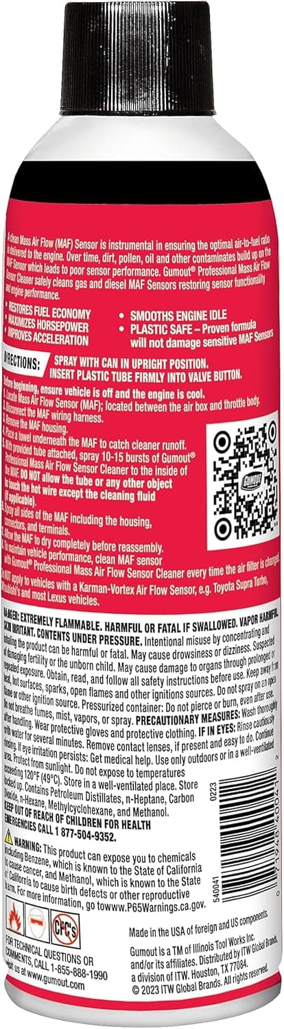 Gumout Professional Formula Mass Air Flow Sensor Cleaner