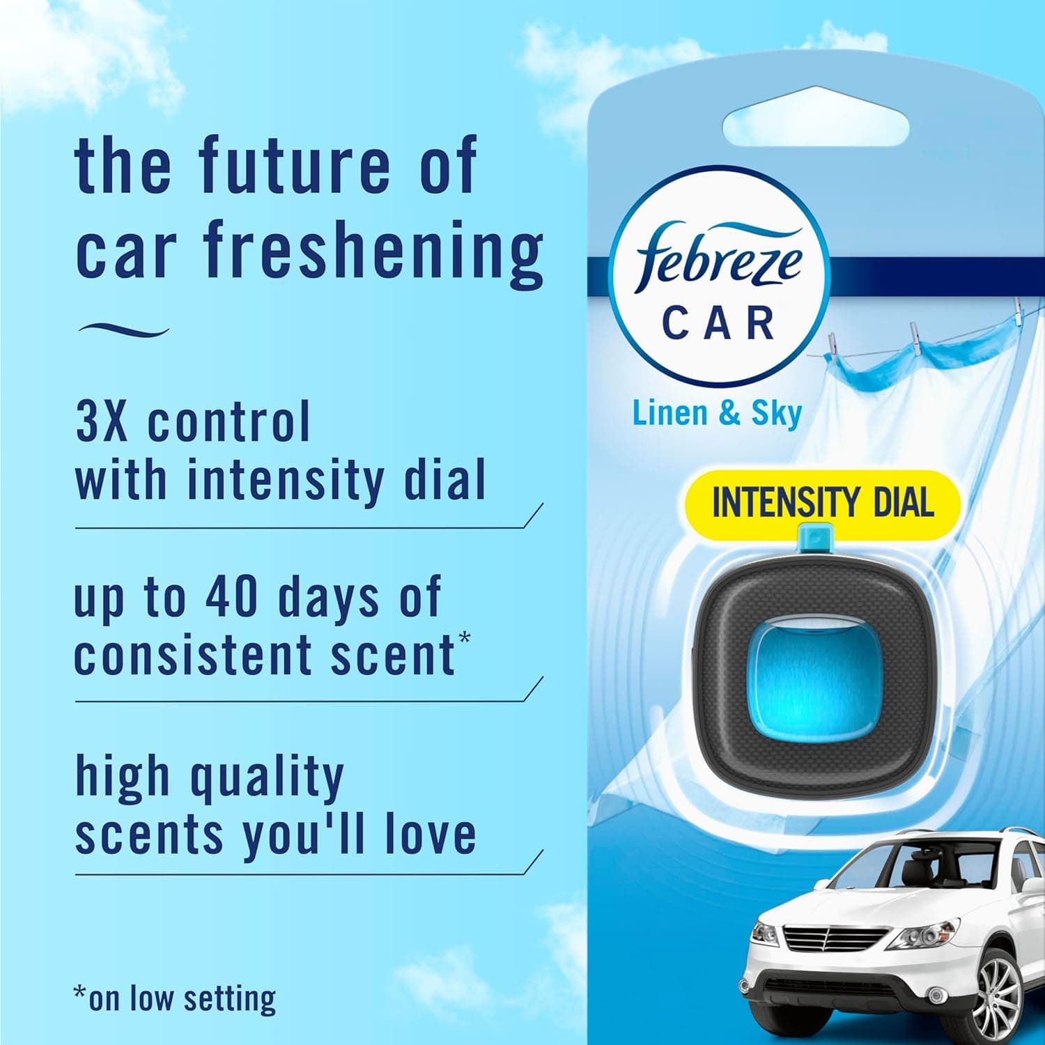 Febreze Car Vent Clip Linen & Sky