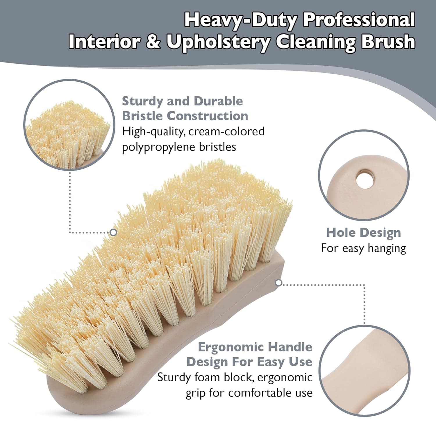 Nanoskin 6-Inch Interior & Upholstery Cleaning Brush