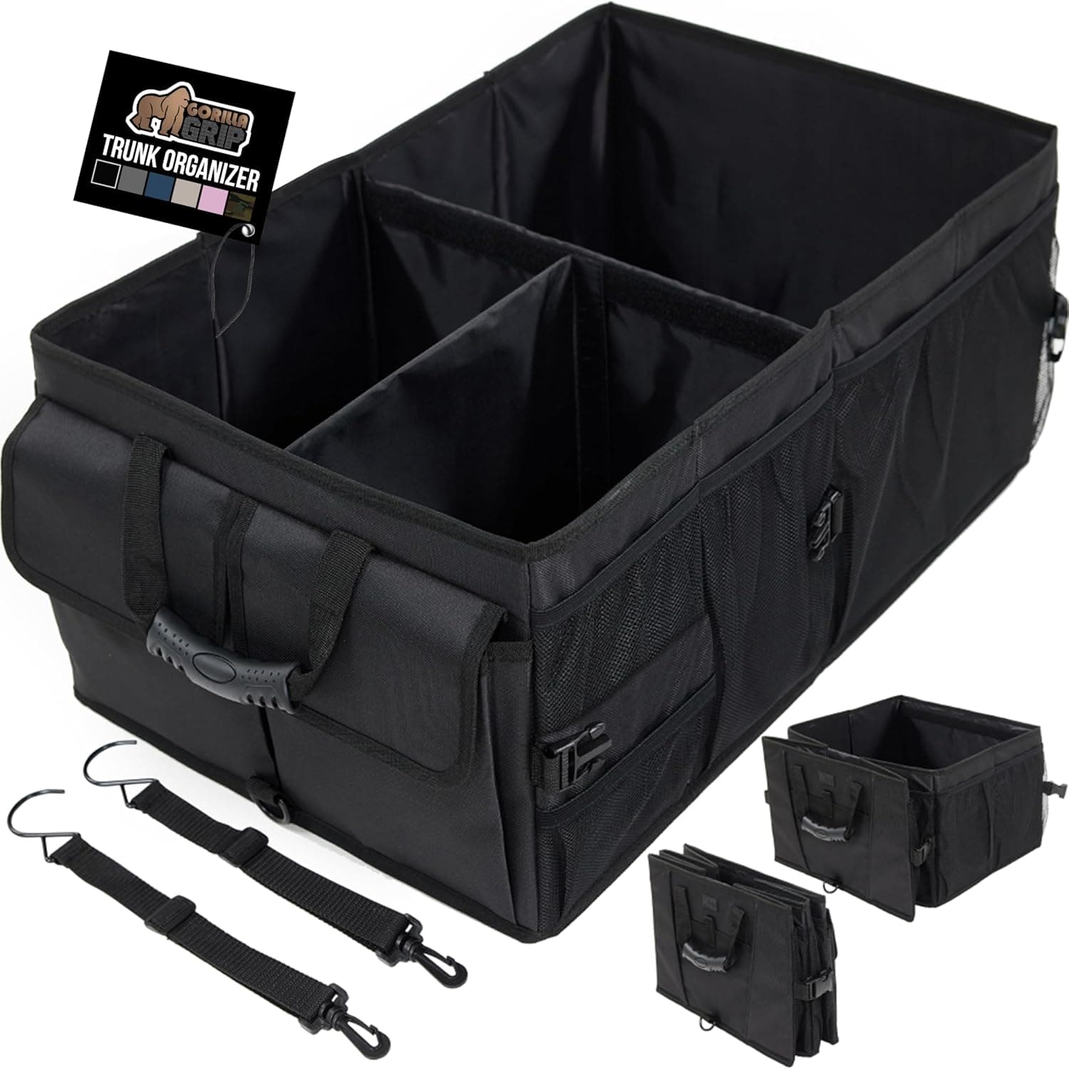 Gorilla Grip Large Capacity Collapsible Car Trunk Organizer