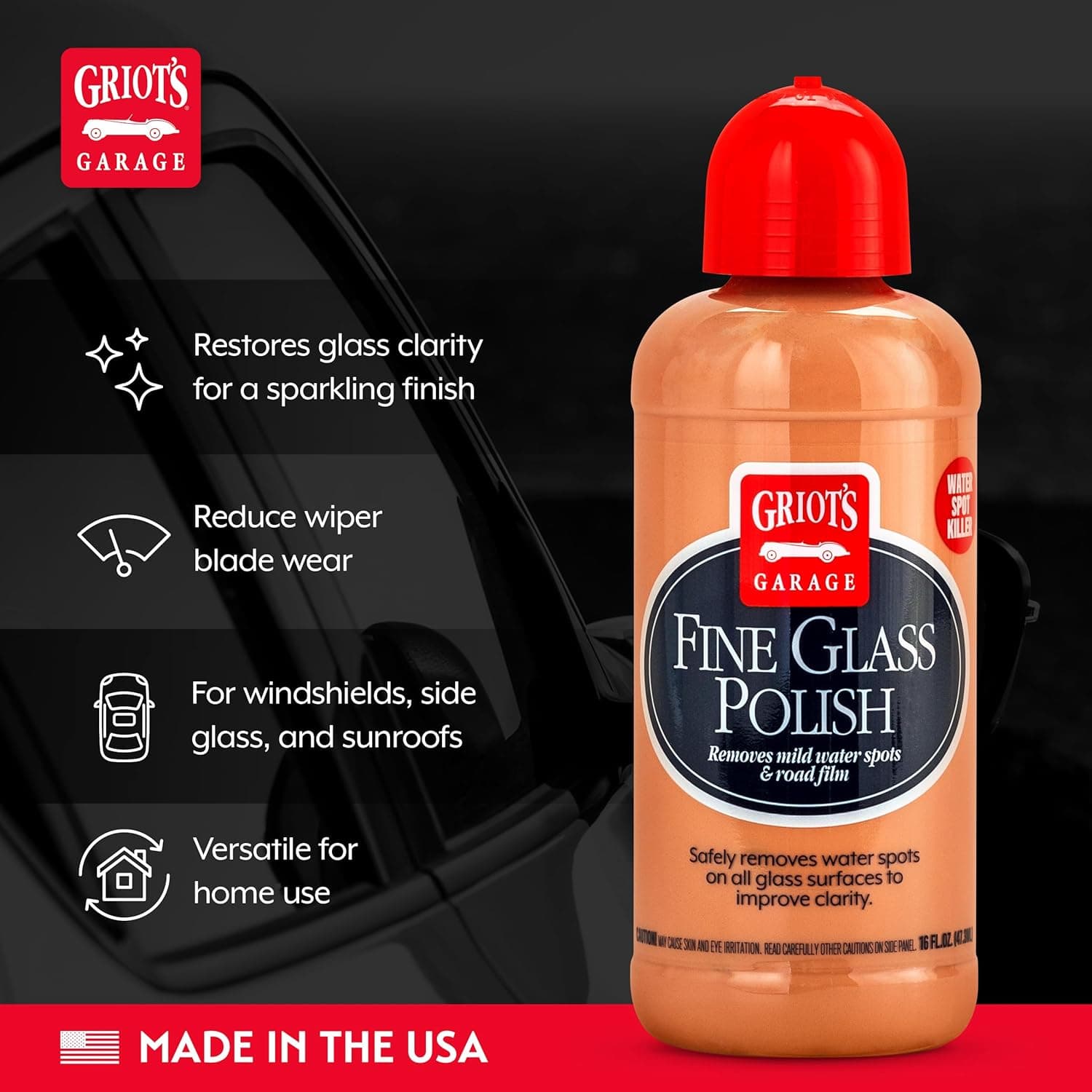 Griot's Garage Fine Glass Polish (16 oz)