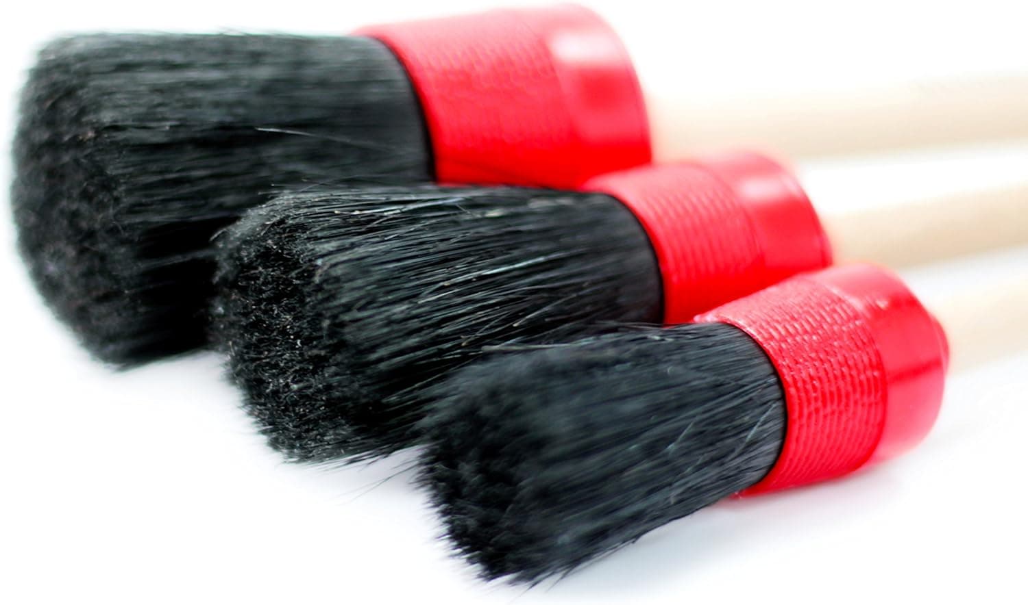 Maxshine 3-Piece Professional Auto Detailing Brush Kit