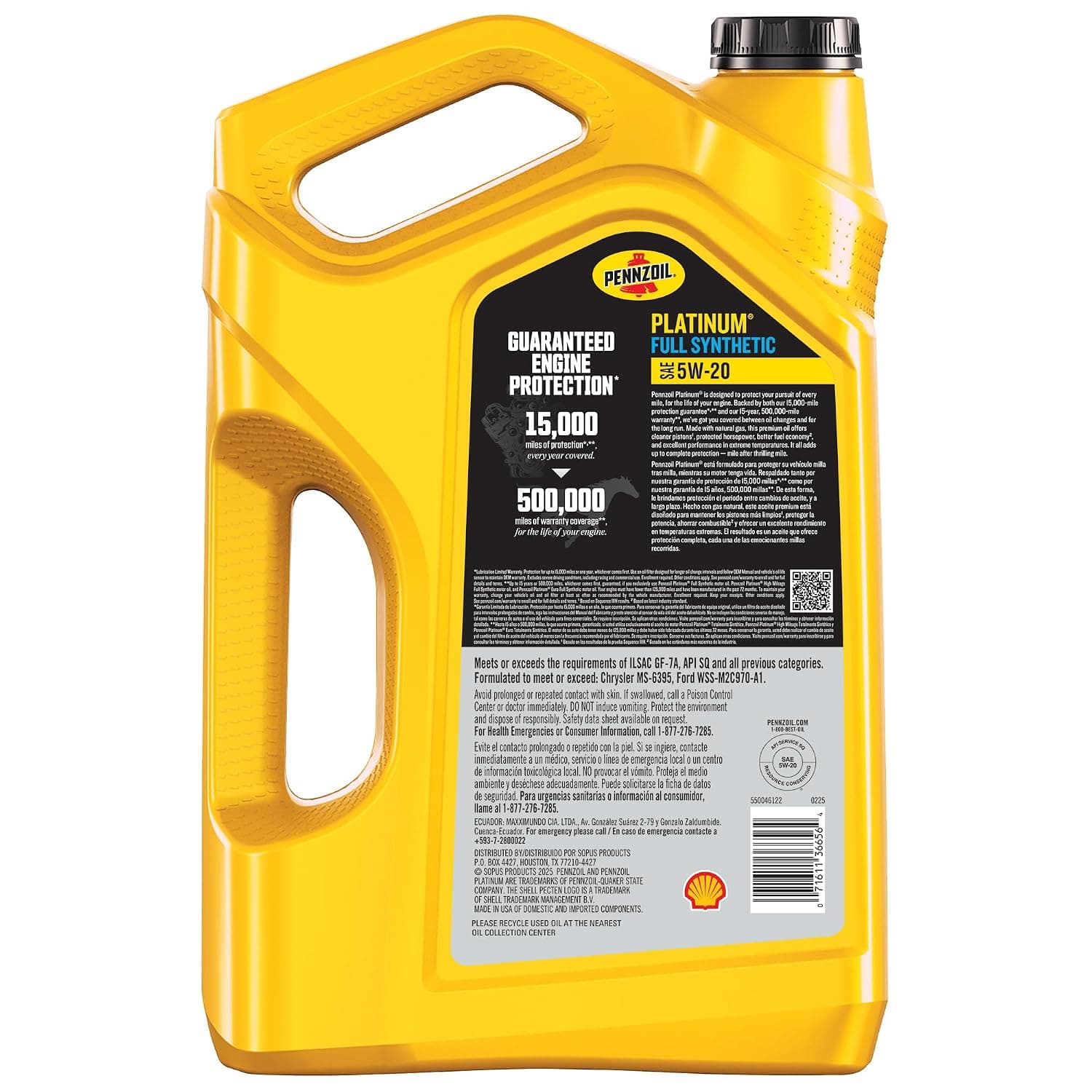 Pennzoil Platinum Full Synthetic 5W-20 Motor Oil