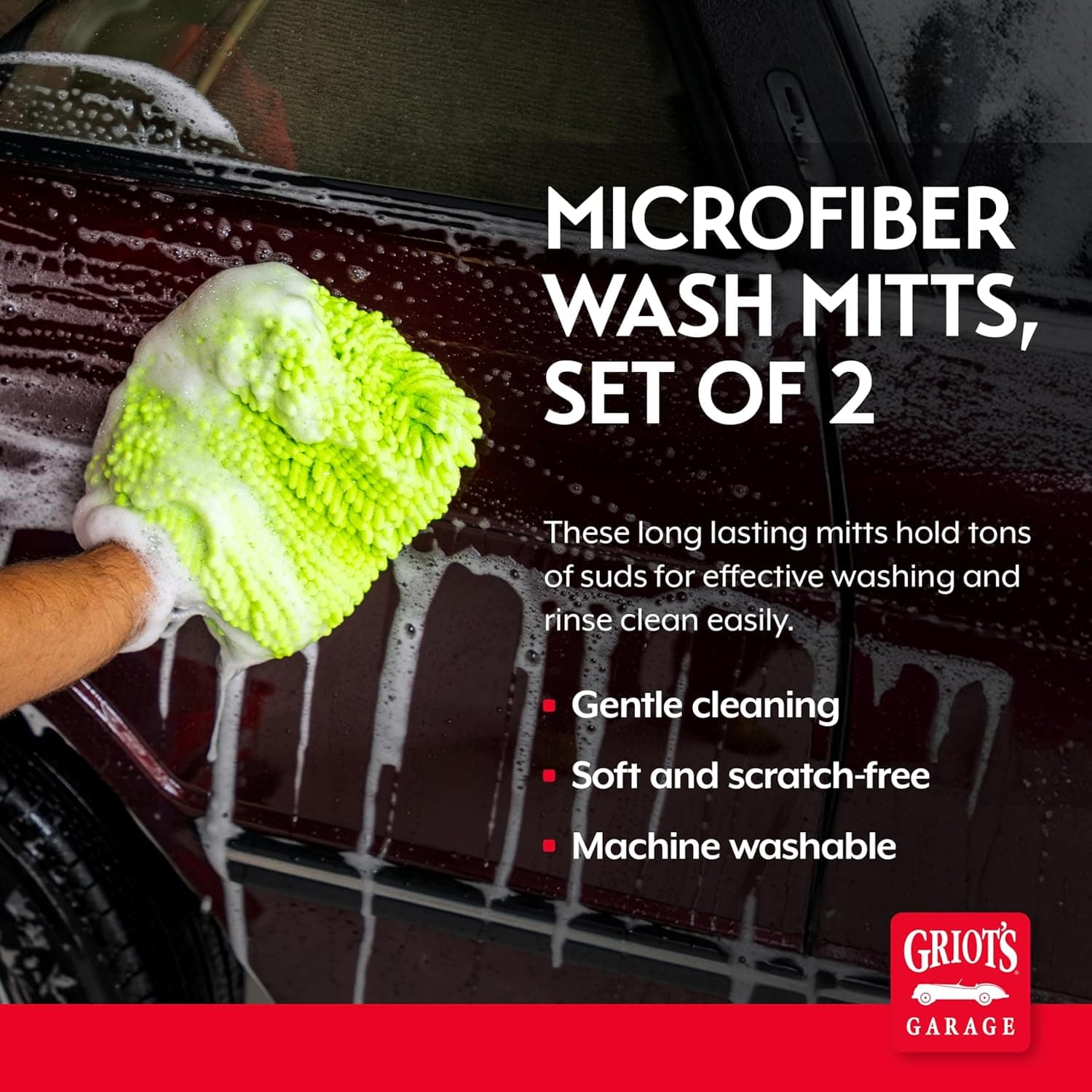 Griot's Garage Griot's Garage Microfiber Wash Mitts (Set of 2, 10268)