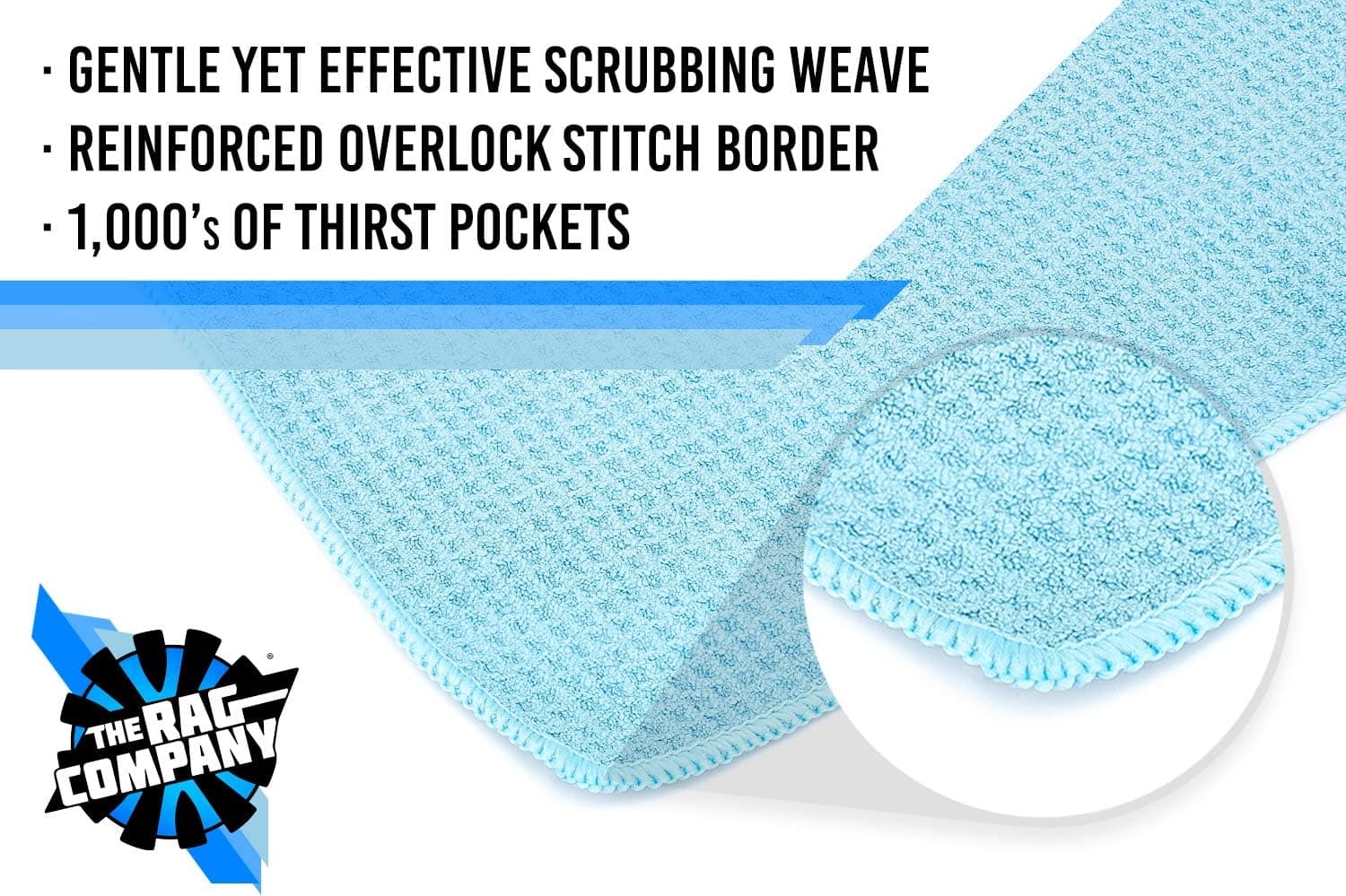 The Rag Company Standard Waffle-Weave Glass Towel