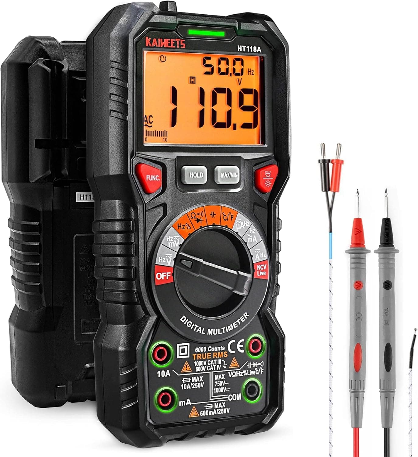 KAIWEETS HT118A Digital Multimeter TRMS 6000 Counts