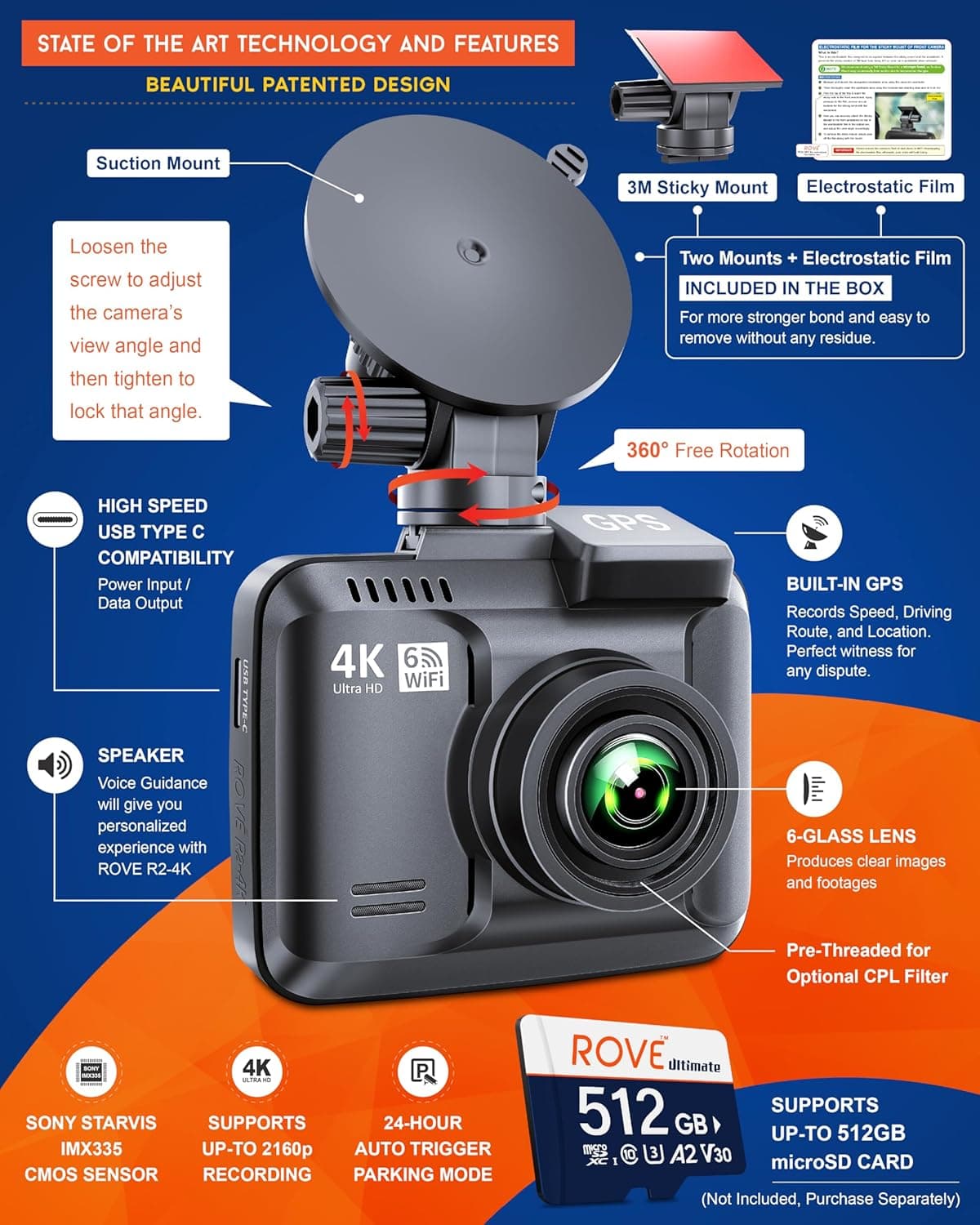 ROVE ROVE R2-4K Dash Cam