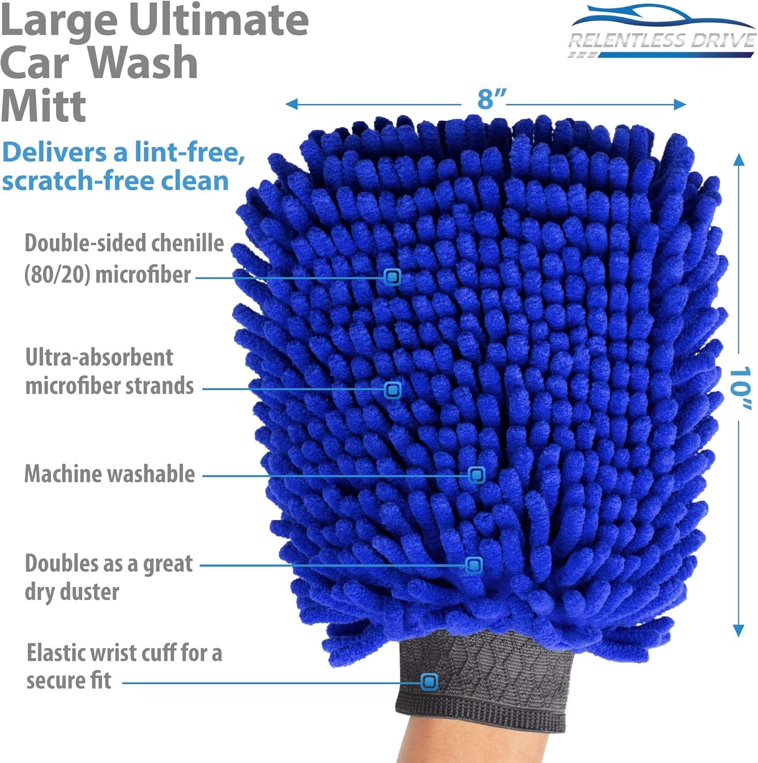 Relentless Drive Relentless Drive Chenille Microfiber Wash Mitt