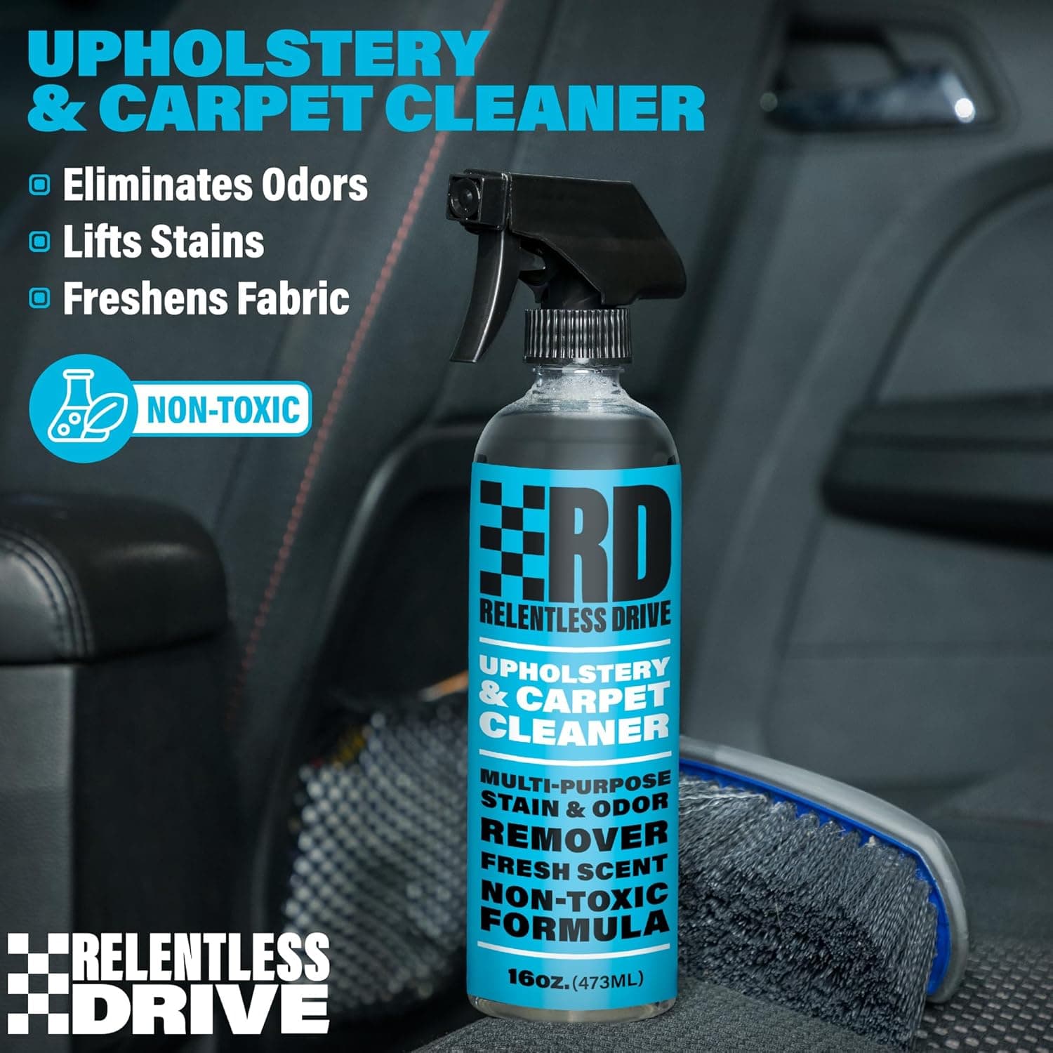 Relentless Drive Car Interior Carpet and Upholstery Seat Cleaner