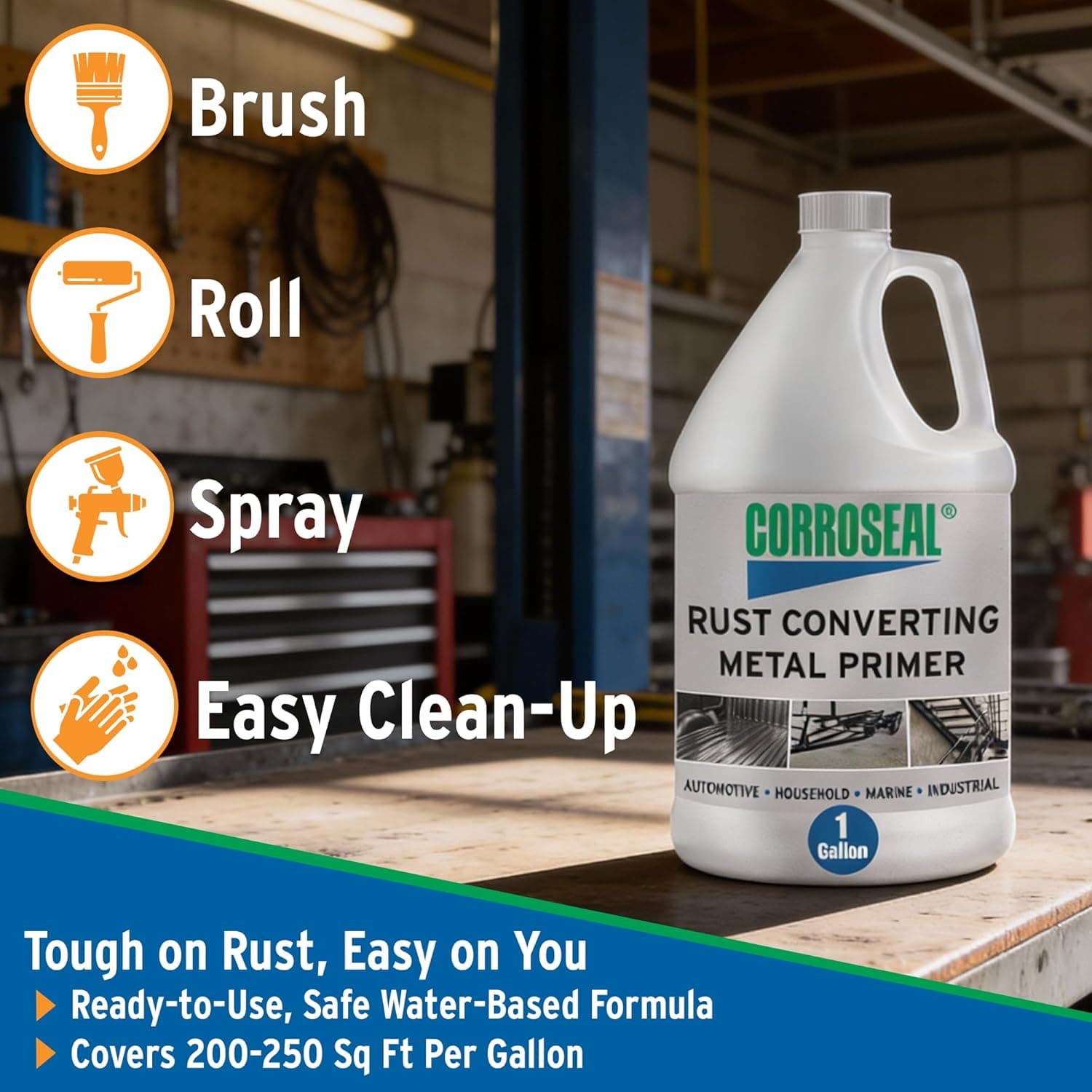 Corroseal Water-Based Rust Converter Metal Primer
